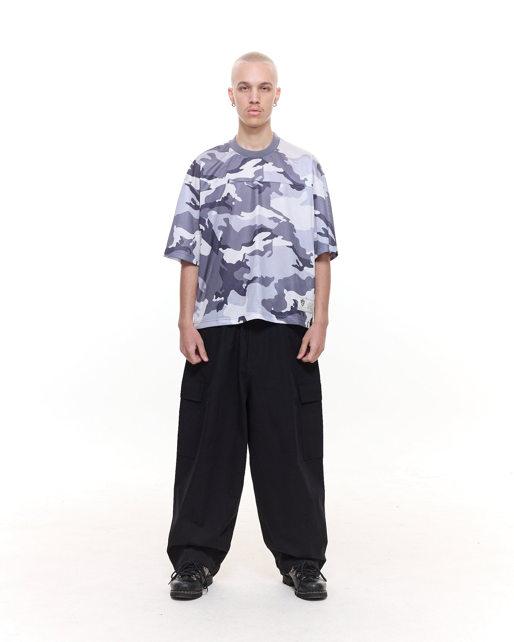 MESH SS T-SHIRT - SNOW CAMO