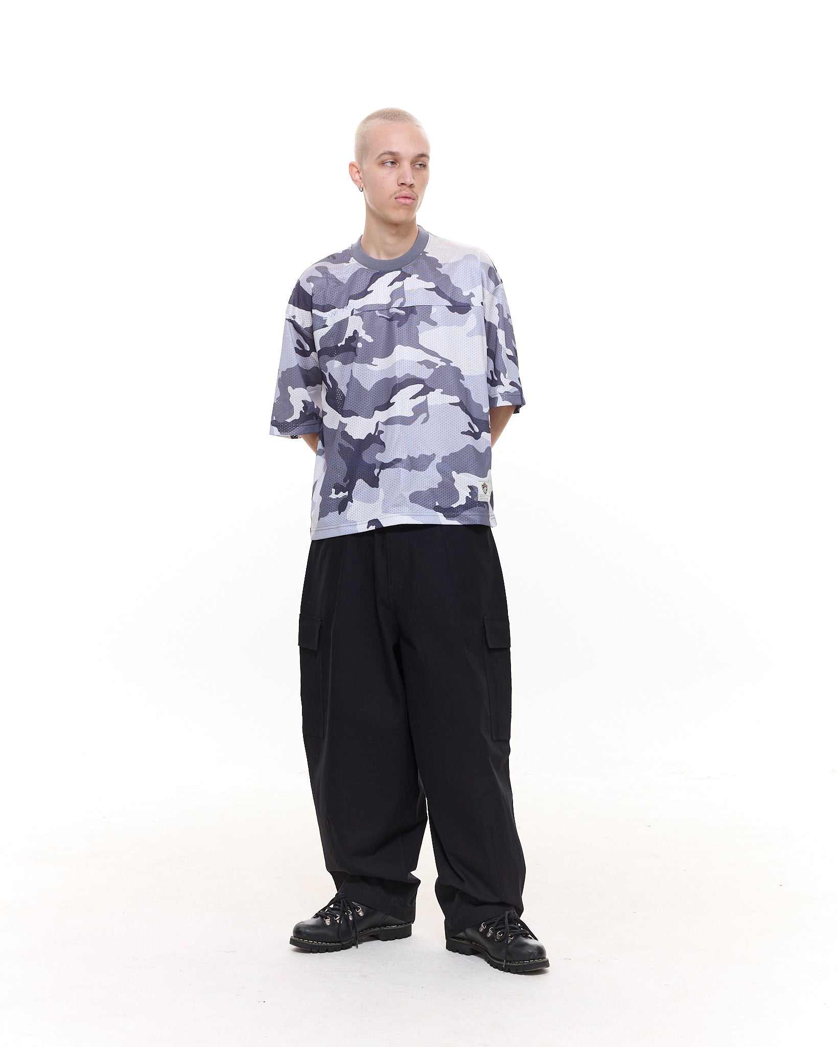 MESH SS T-SHIRT - SNOW CAMO