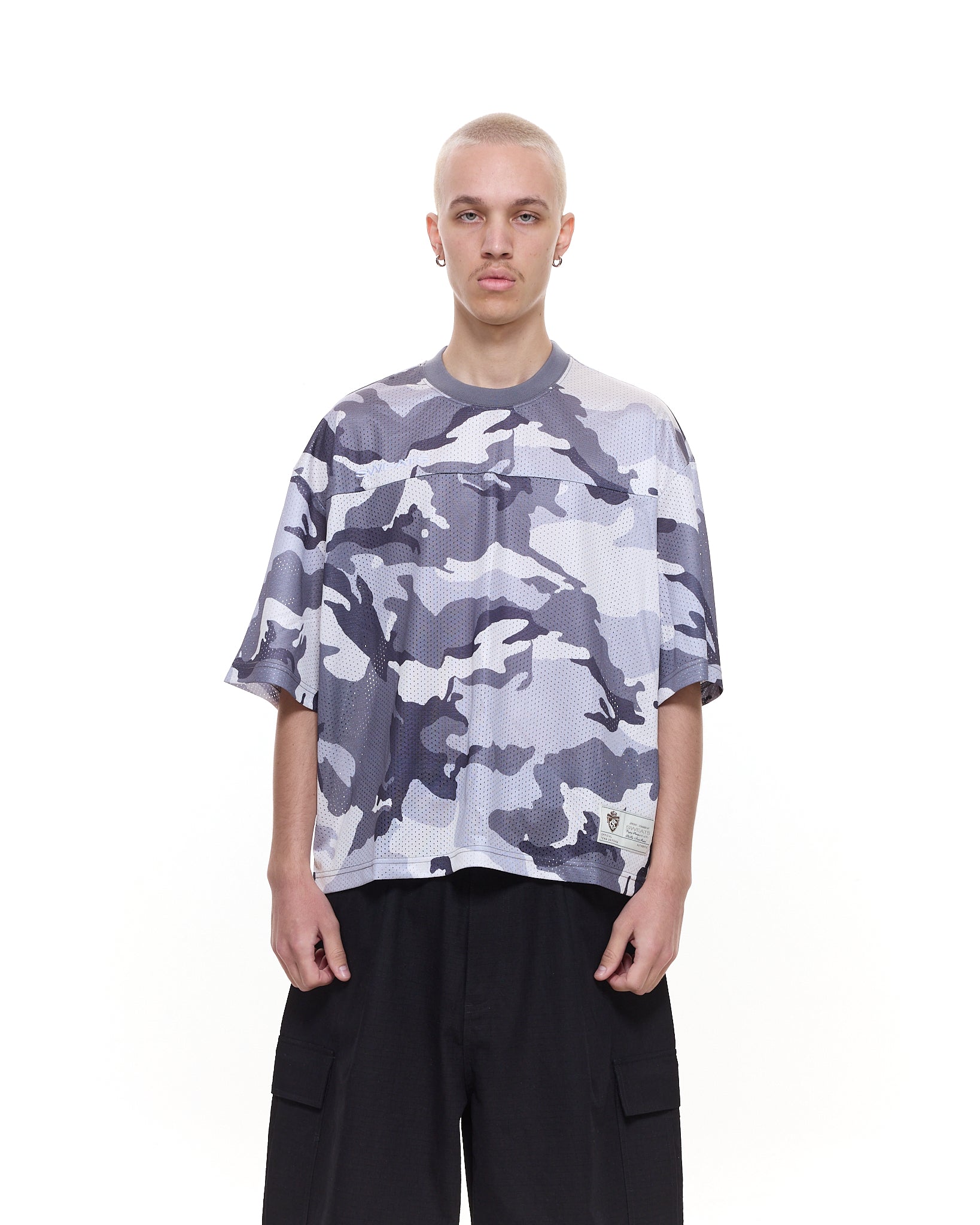 MESH SS T-SHIRT - SNOW CAMO