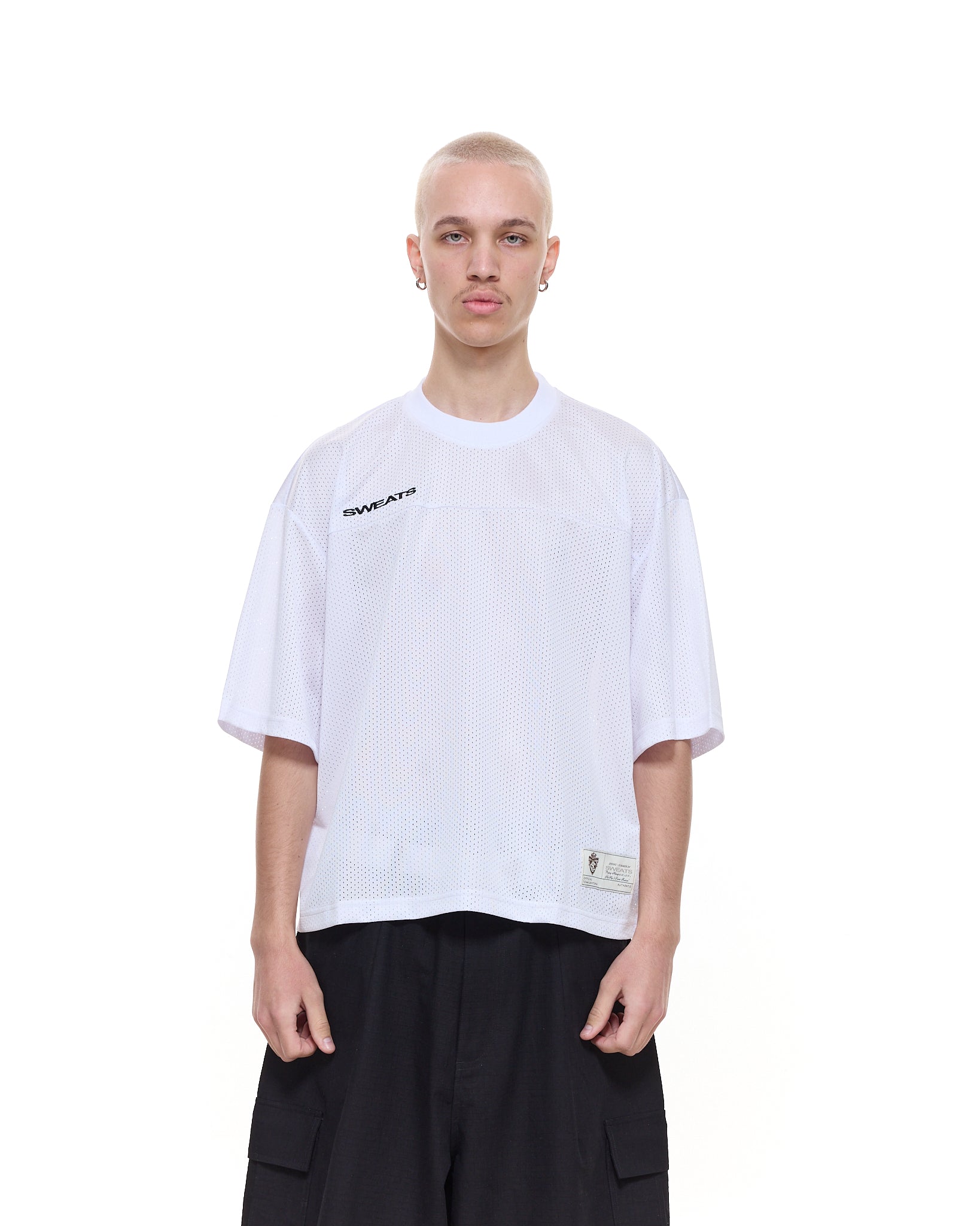 MESH SS T-SHIRT - WHITE