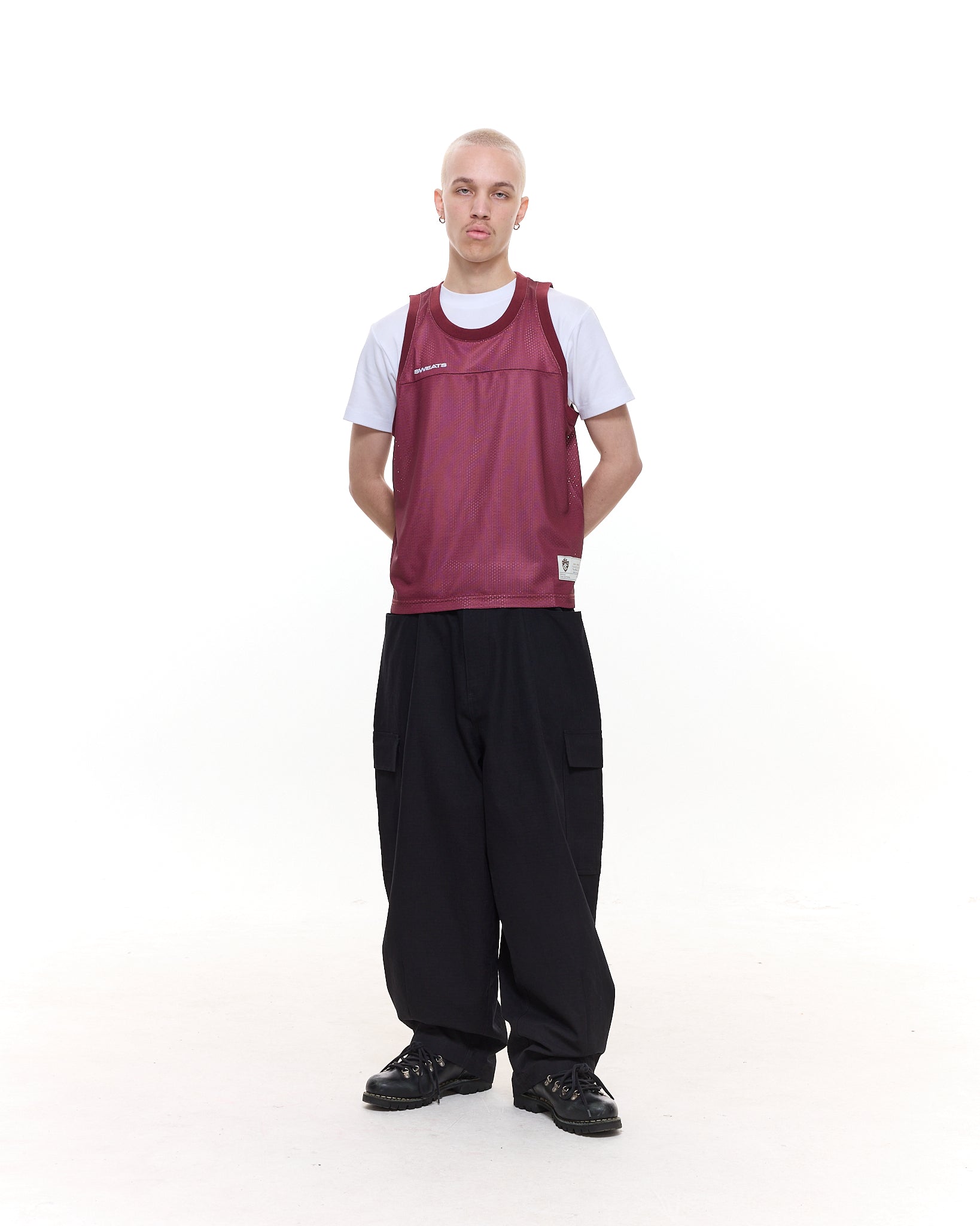 MESH SINGLET - BURGUNDY