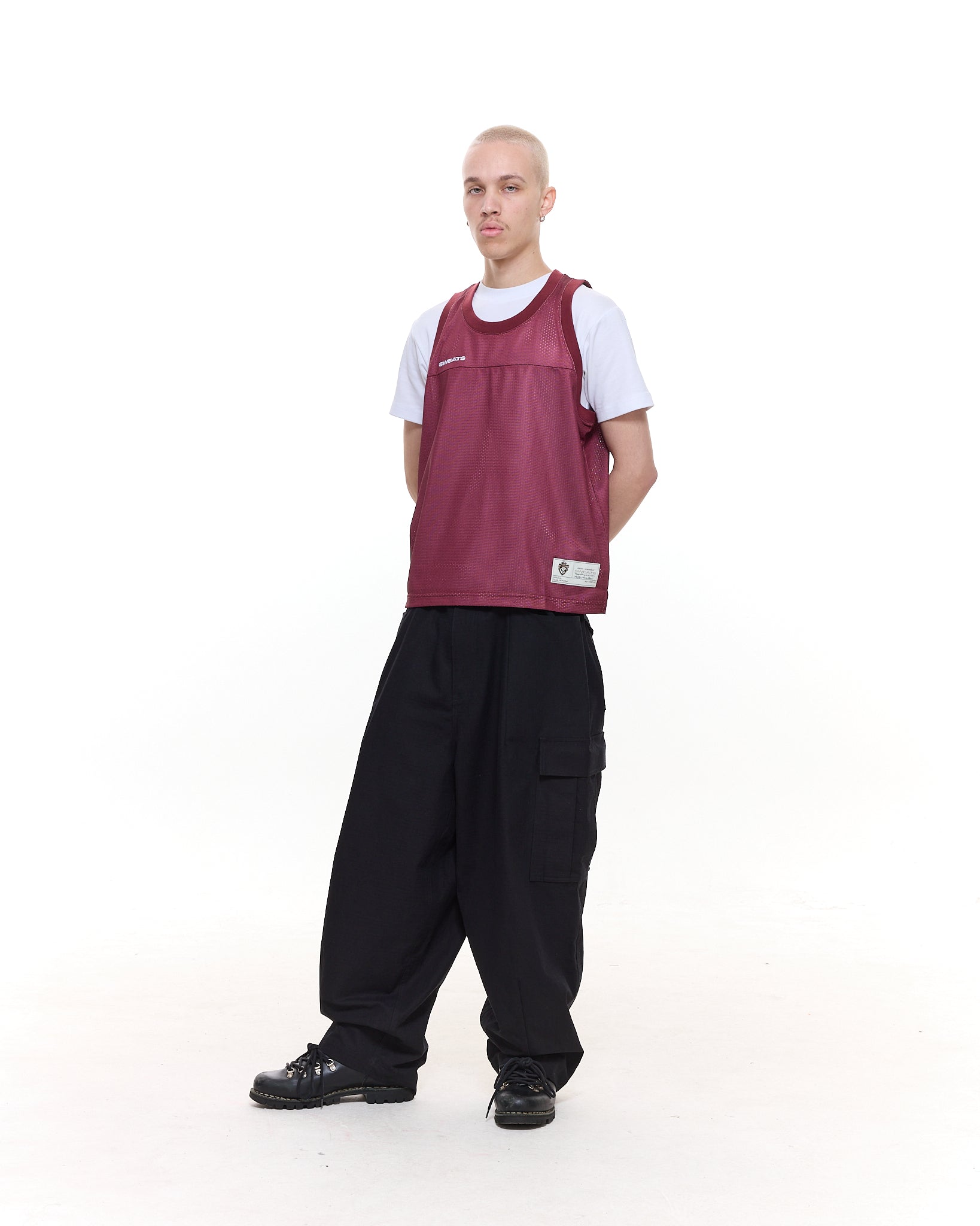 MESH SINGLET - BURGUNDY