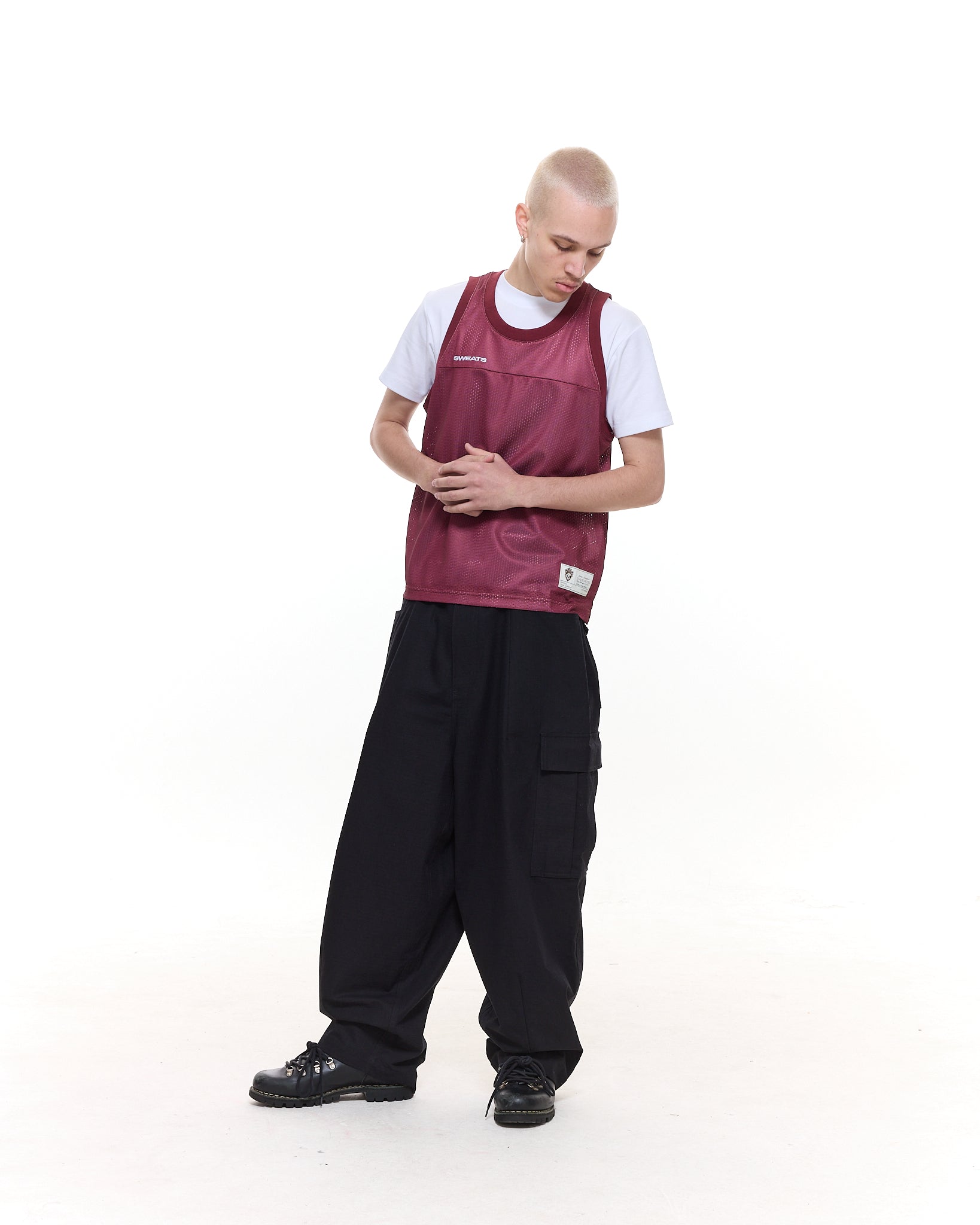 MESH SINGLET - BURGUNDY
