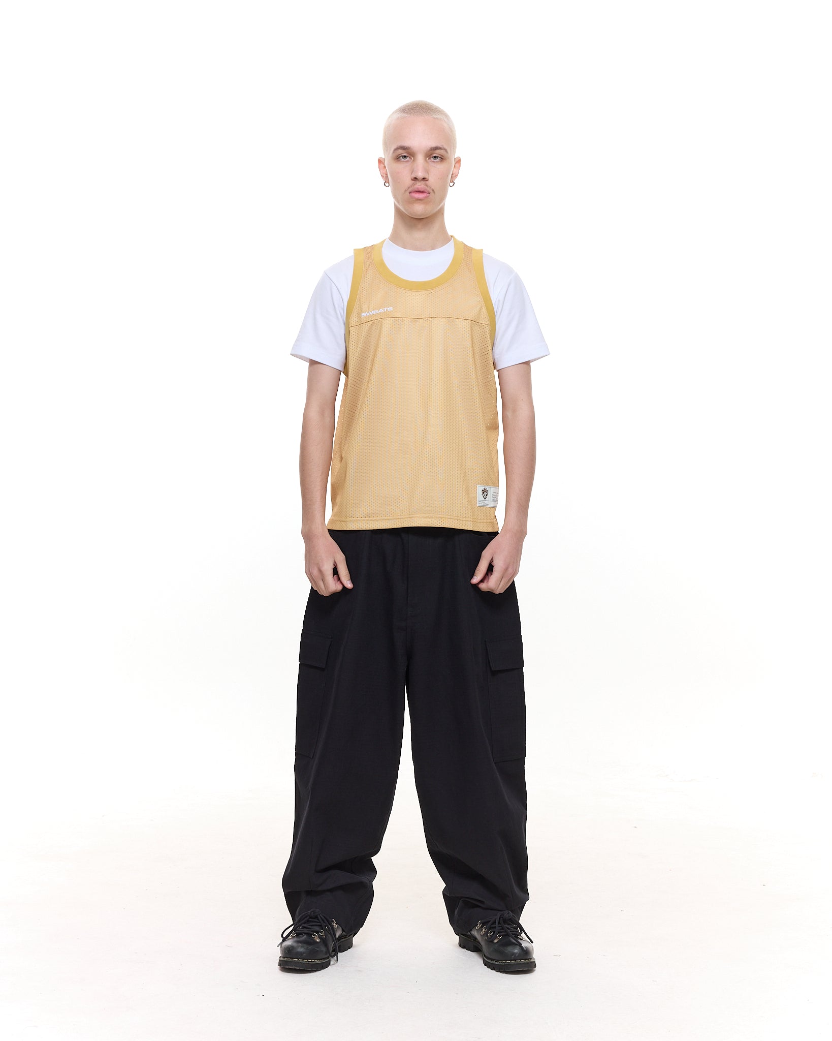 MESH SINGLET - MUSTARD
