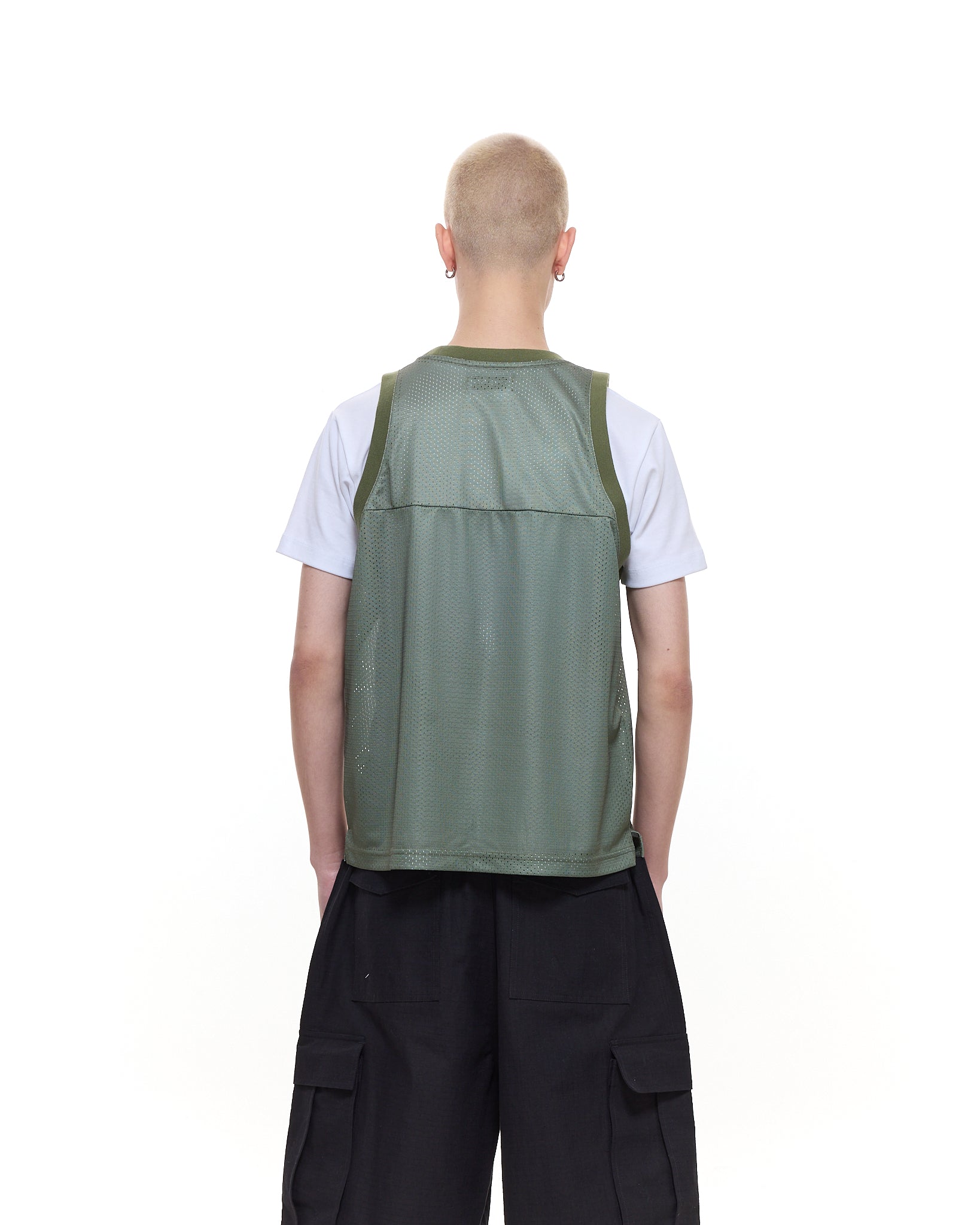 MESH SINGLET - SAGE - Sweats UK