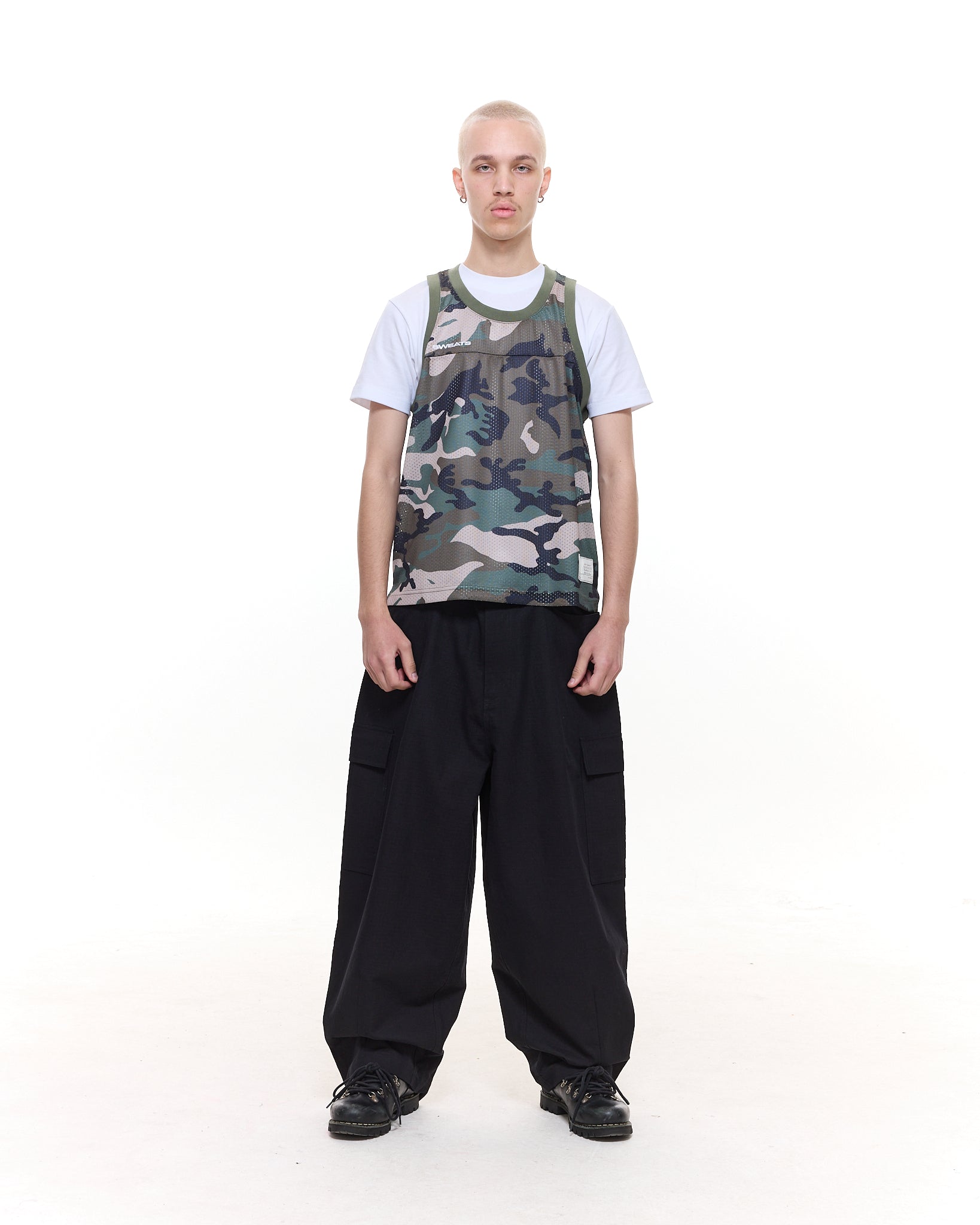 MESH SINGLET - CAMO - Sweats UK