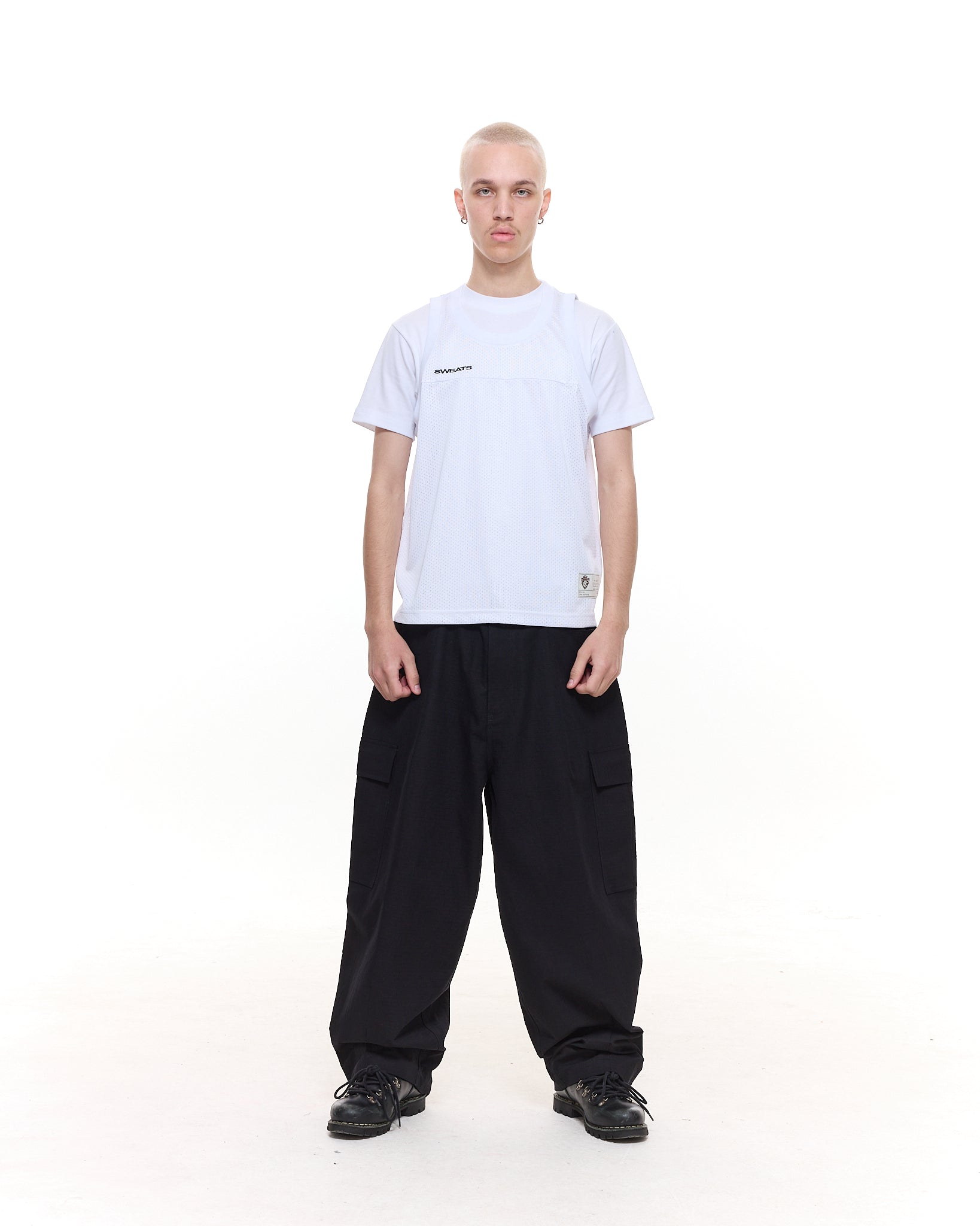 MESH SINGLET - WHITE - Sweats UK