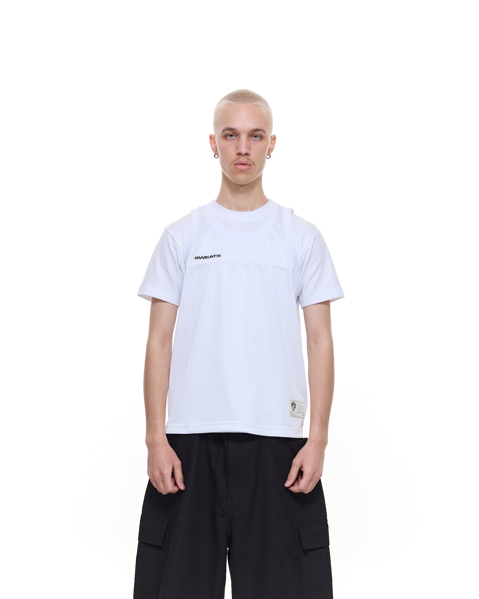 MESH SINGLET - WHITE - Sweats UK