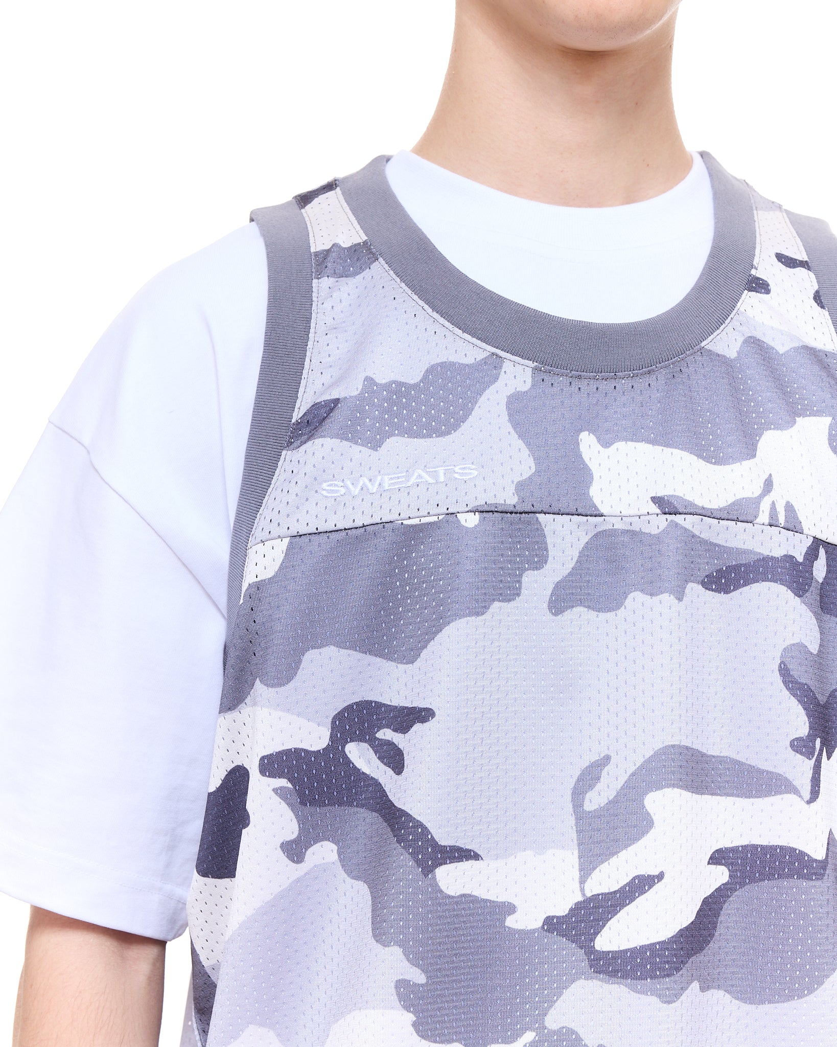 MESH SINGLET - SNOW CAMO