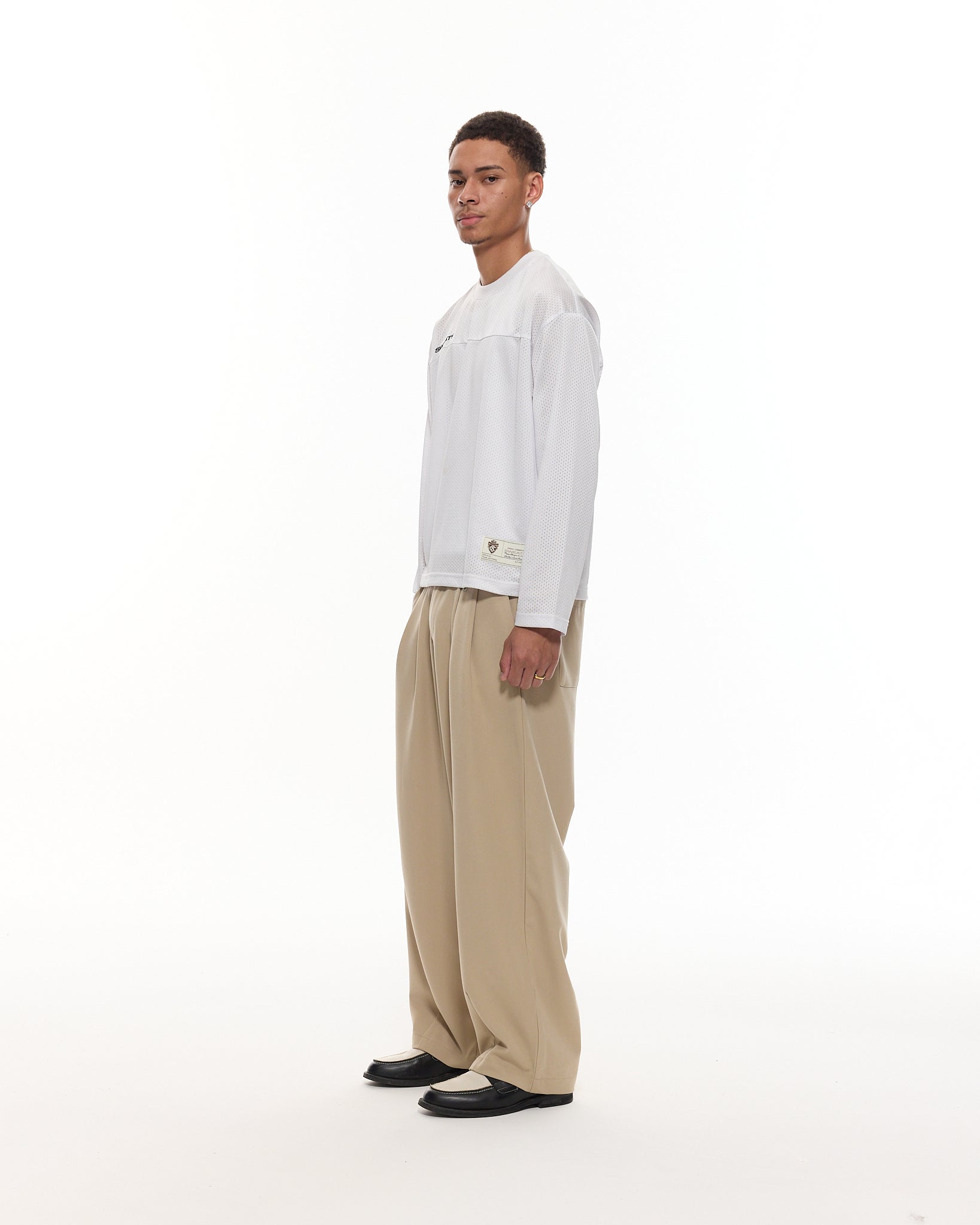 PLEATED PANT - SAND - Sweats UK