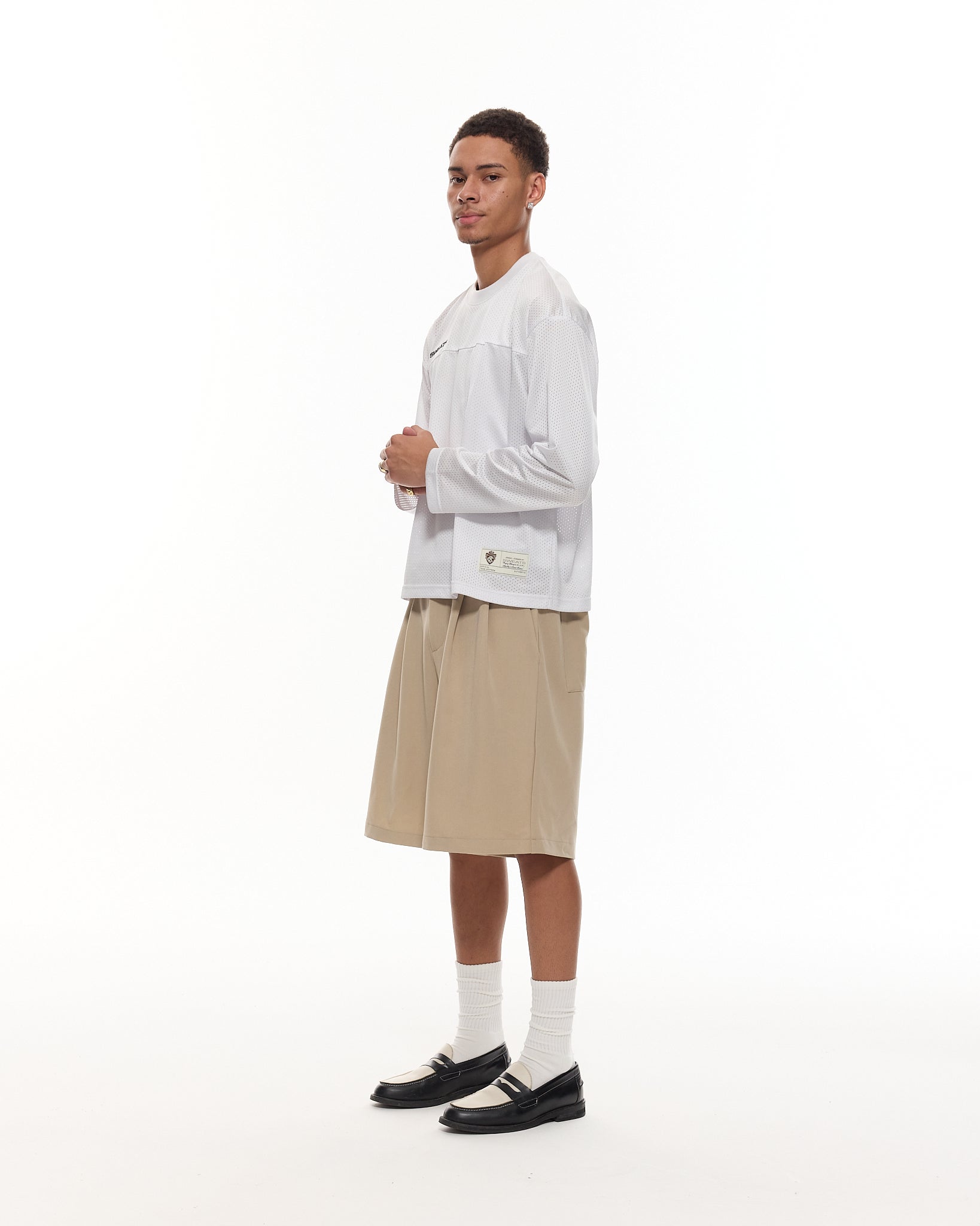 PLEATED SHORT - SAND - Sweats UK