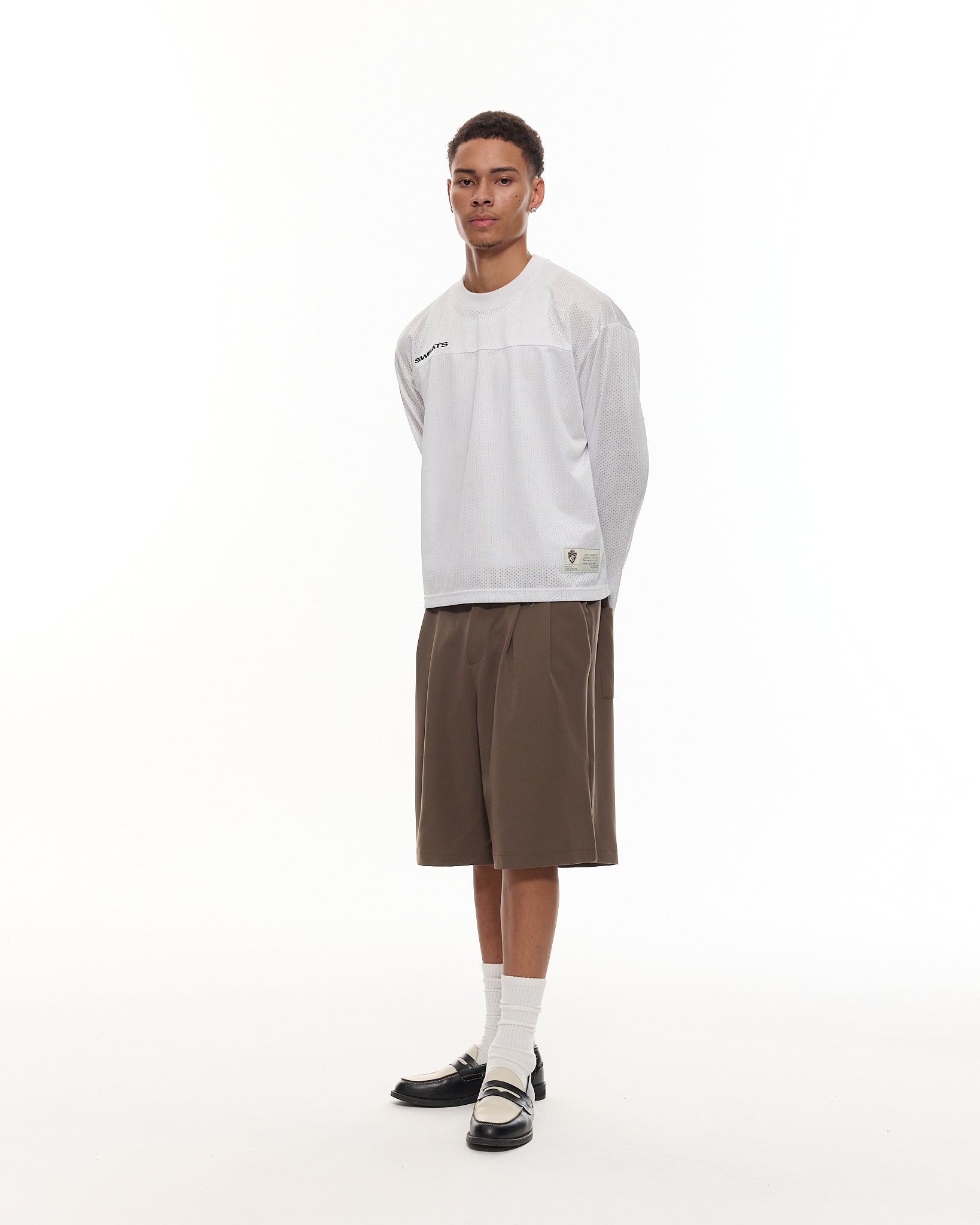 PLEATED SHORT - BROWN - Sweats UK