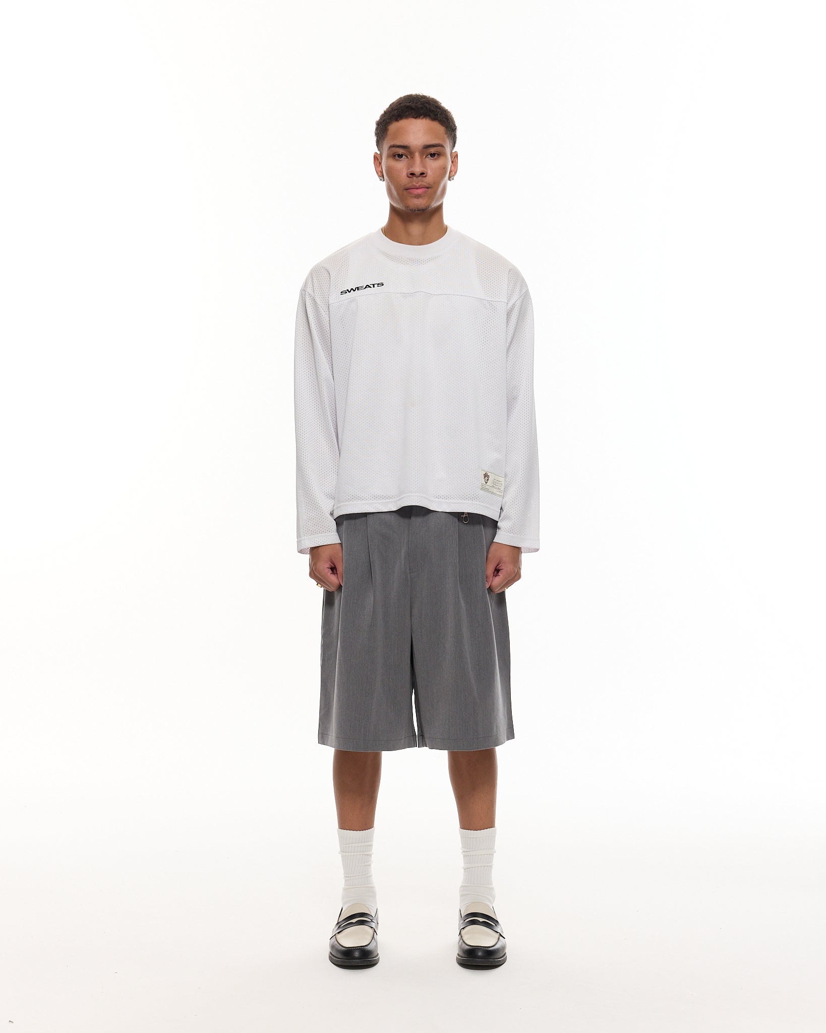 PLEATED SHORT - GREY - Sweats UK