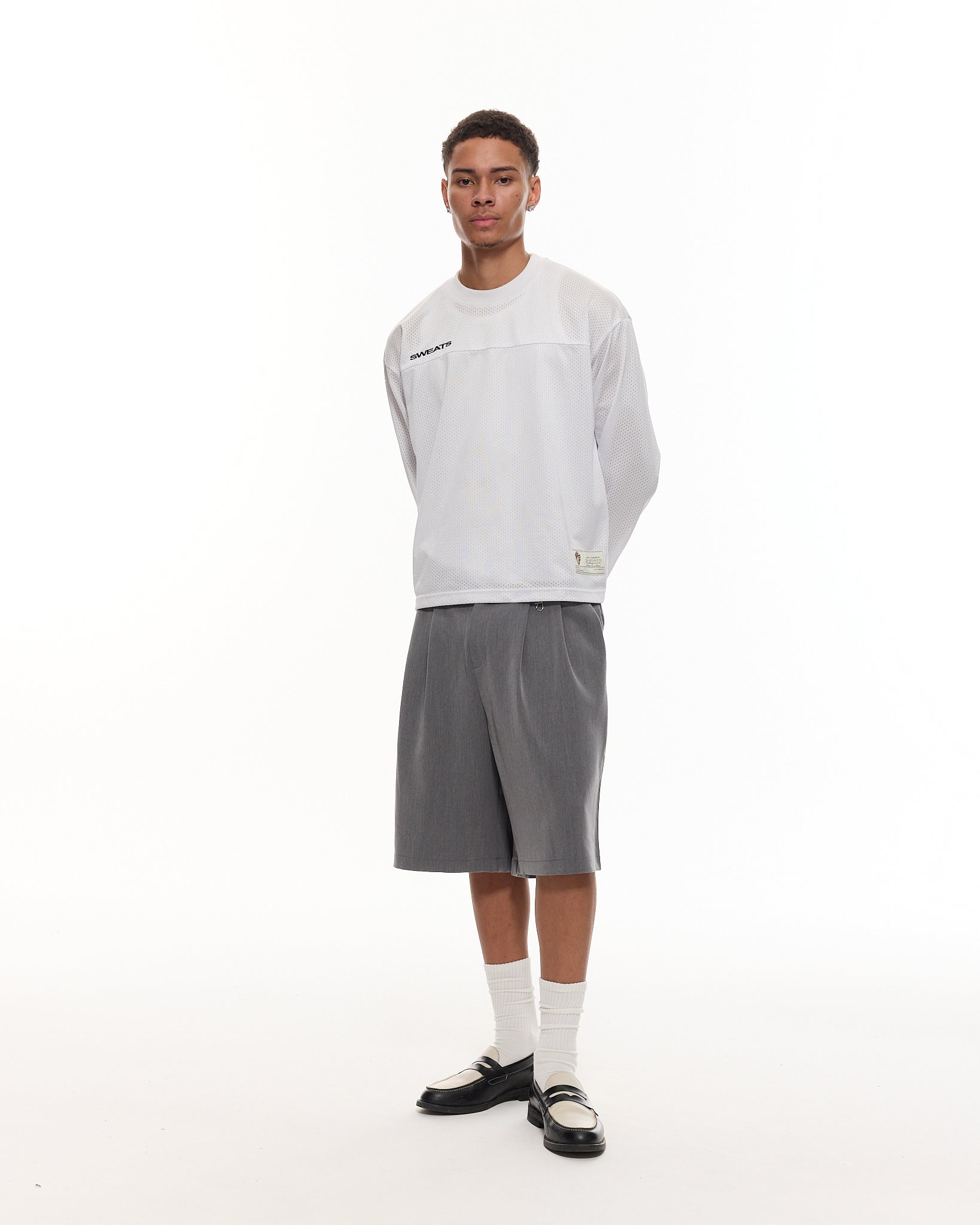 PLEATED SHORT - GREY - Sweats UK