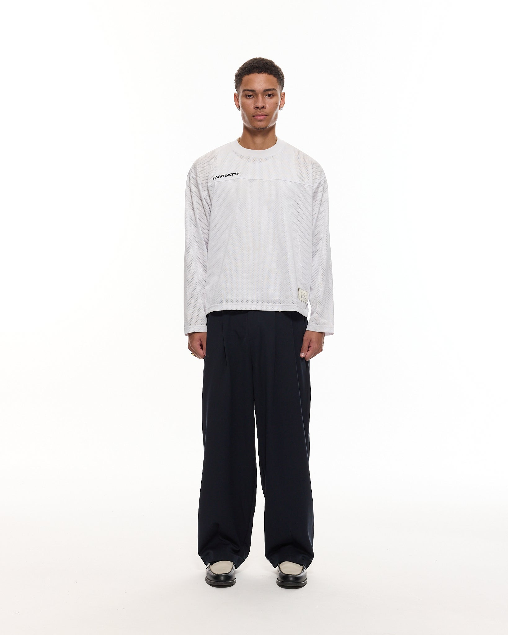 PLEATED PANT - NAVY - Sweats UK