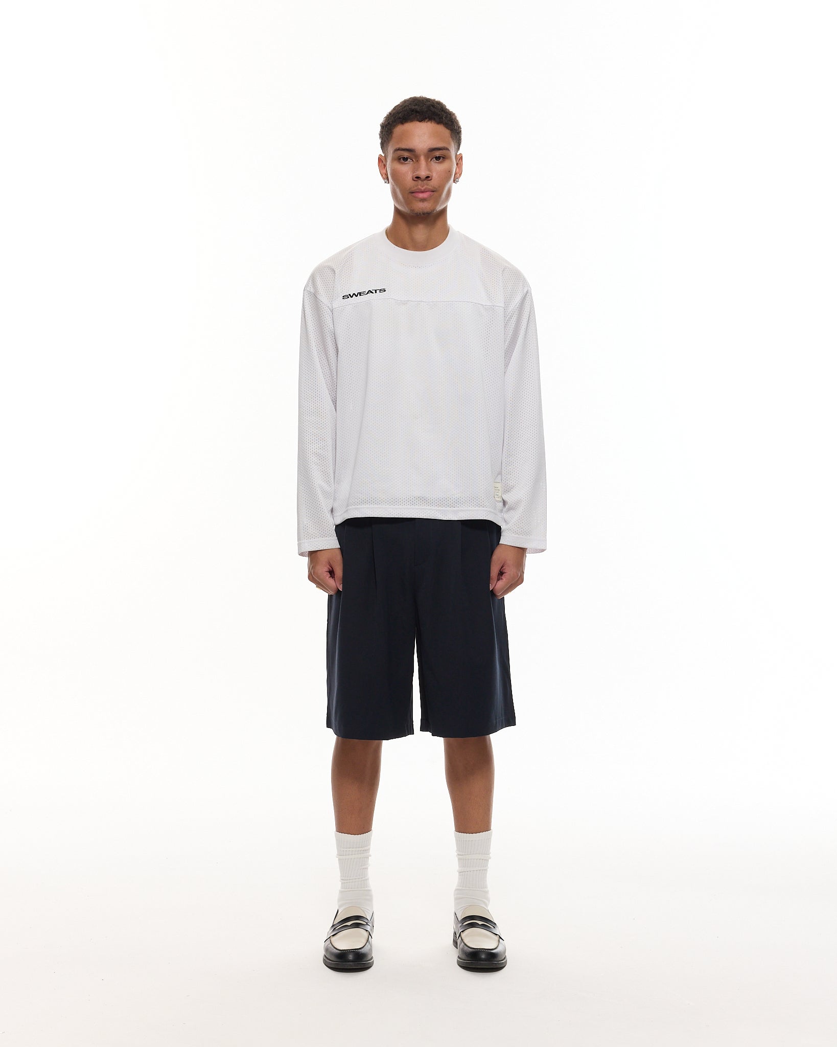 PLEATED SHORT - NAVY - Sweats UK