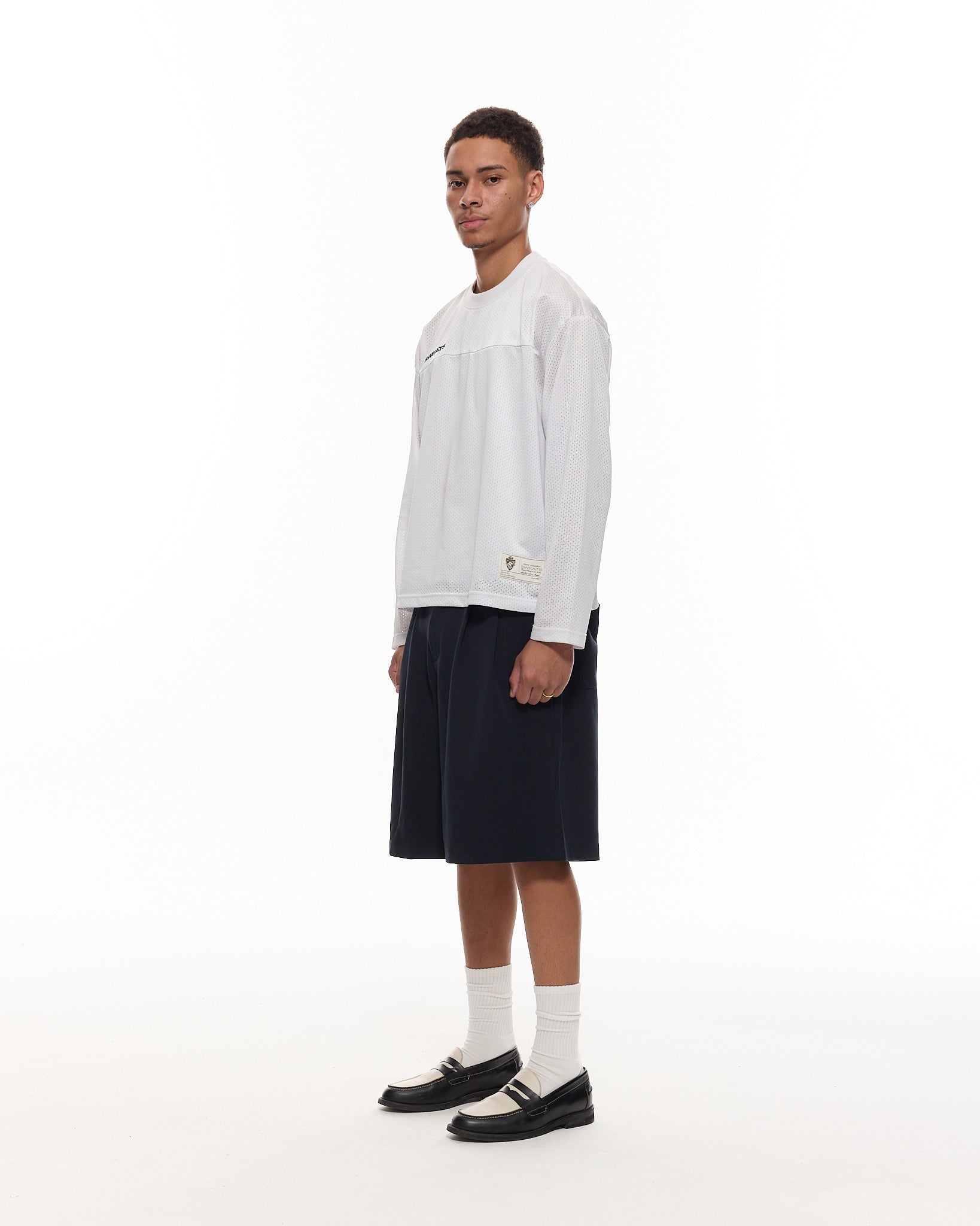 PLEATED SHORT - NAVY - Sweats UK