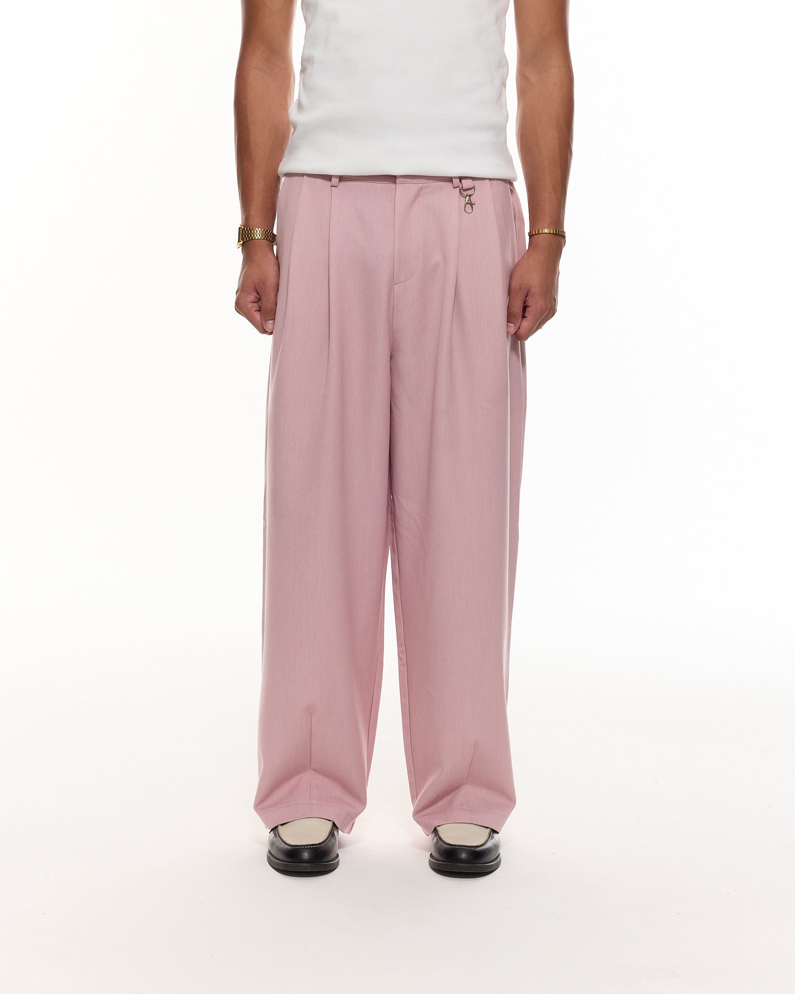 PLEATED PANT - PINK - Sweats UK