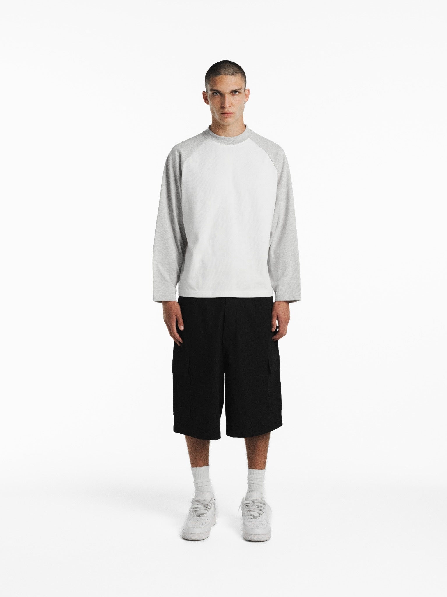 RAGLAN LS T-SHIRT - WHITE/ARCTYC