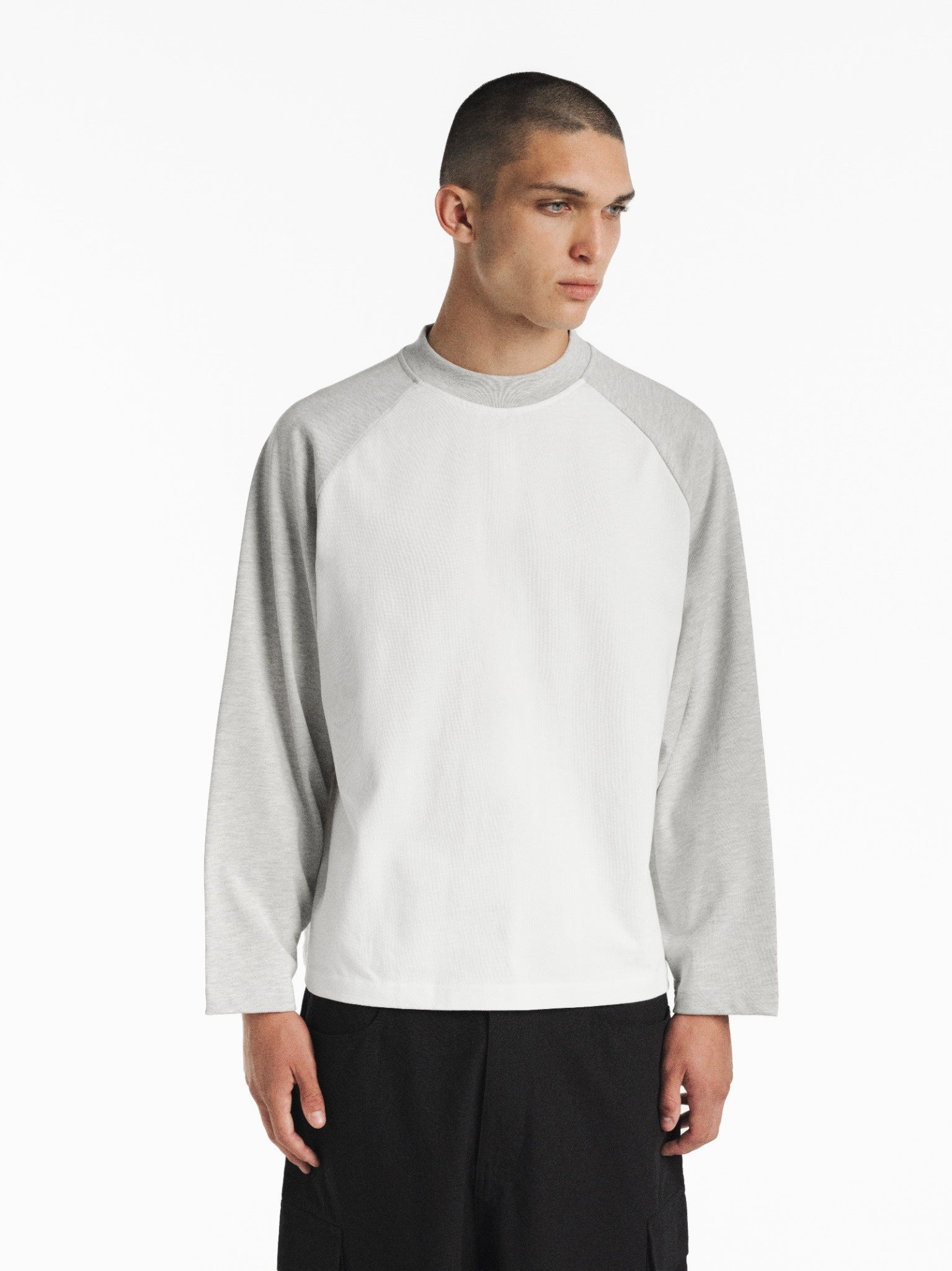 RAGLAN LS T-SHIRT - WHITE/ARCTYC