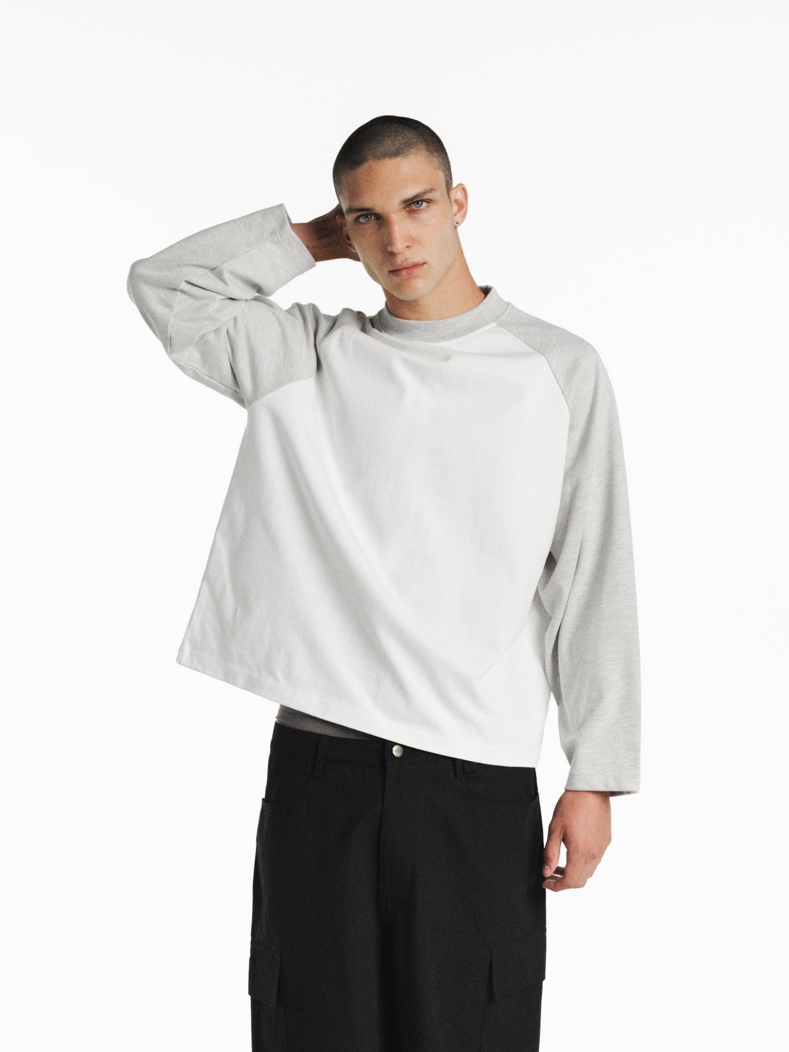 RAGLAN LS T-SHIRT - WHITE/ARCTYC