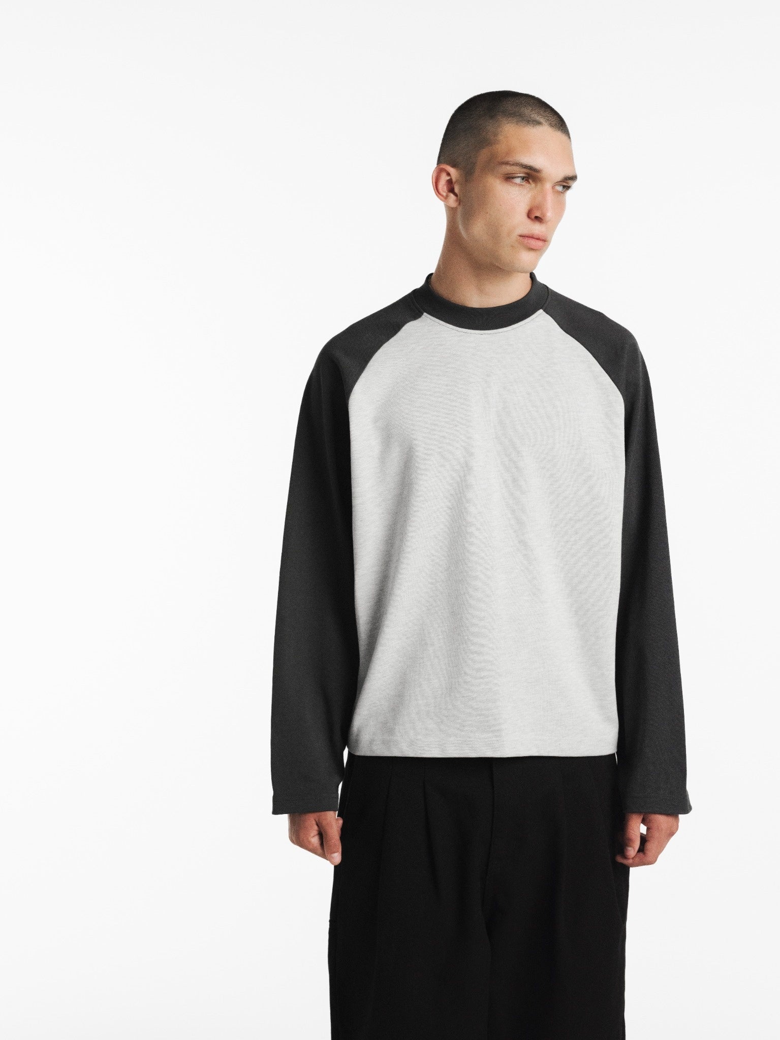 RAGLAN LS T-SHIRT - ARCTYC/GRANITE