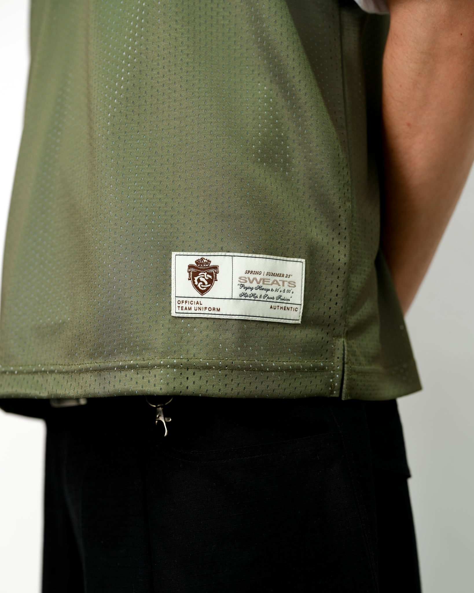 MESH SINGLET - SAGE - Sweats UK