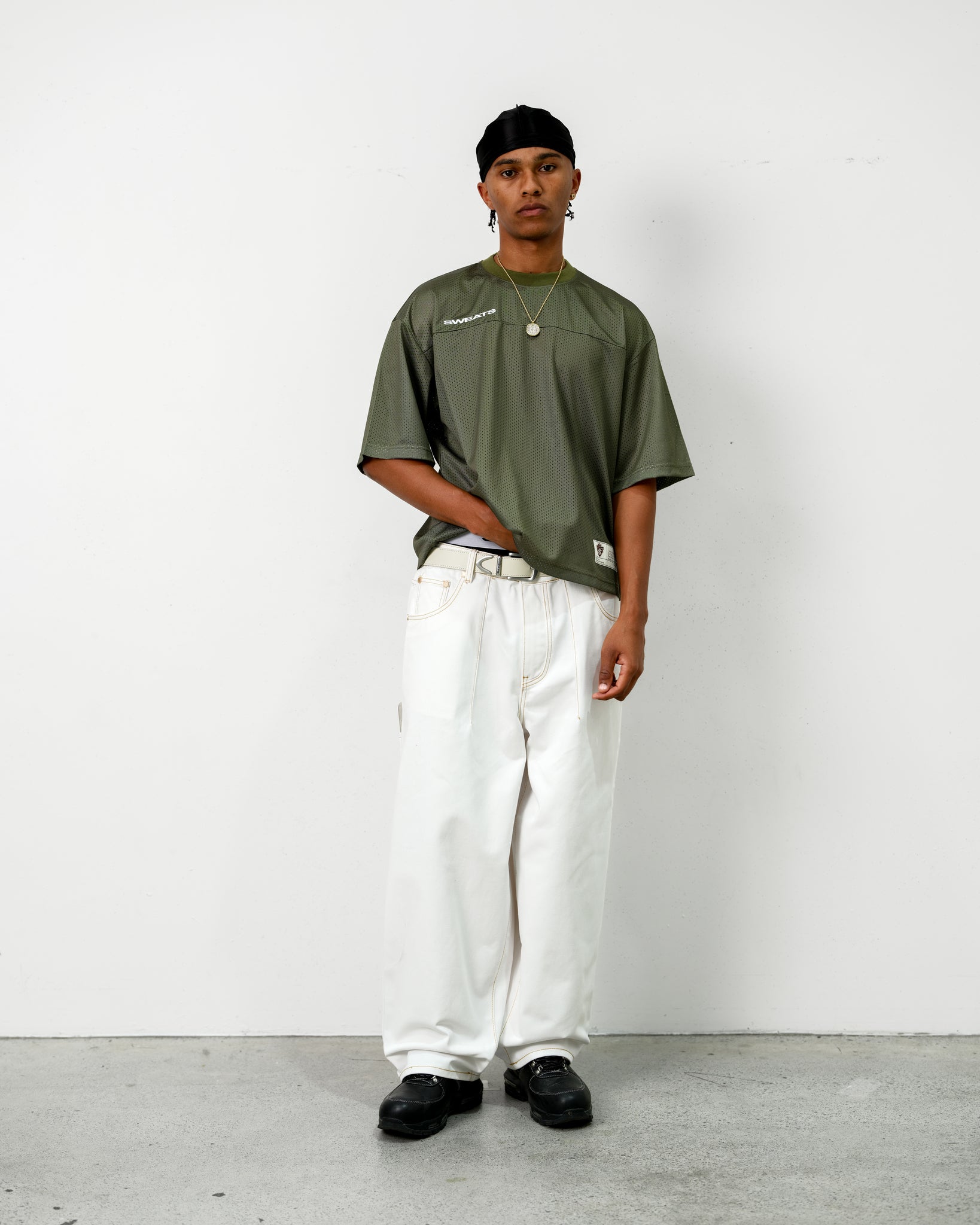 MESH SS T-SHIRT - SAGE - Sweats UK