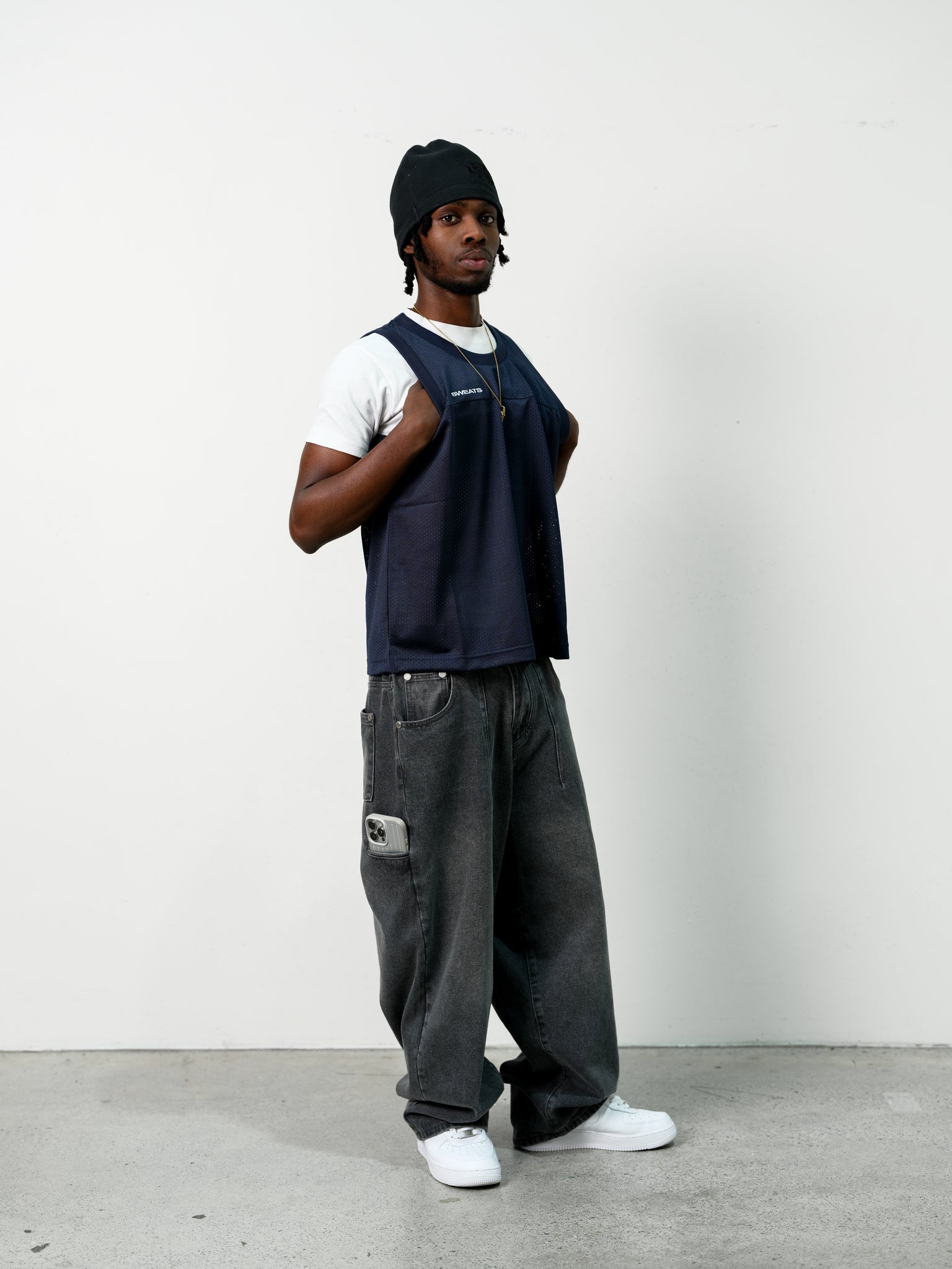 MESH SINGLET - NAVY