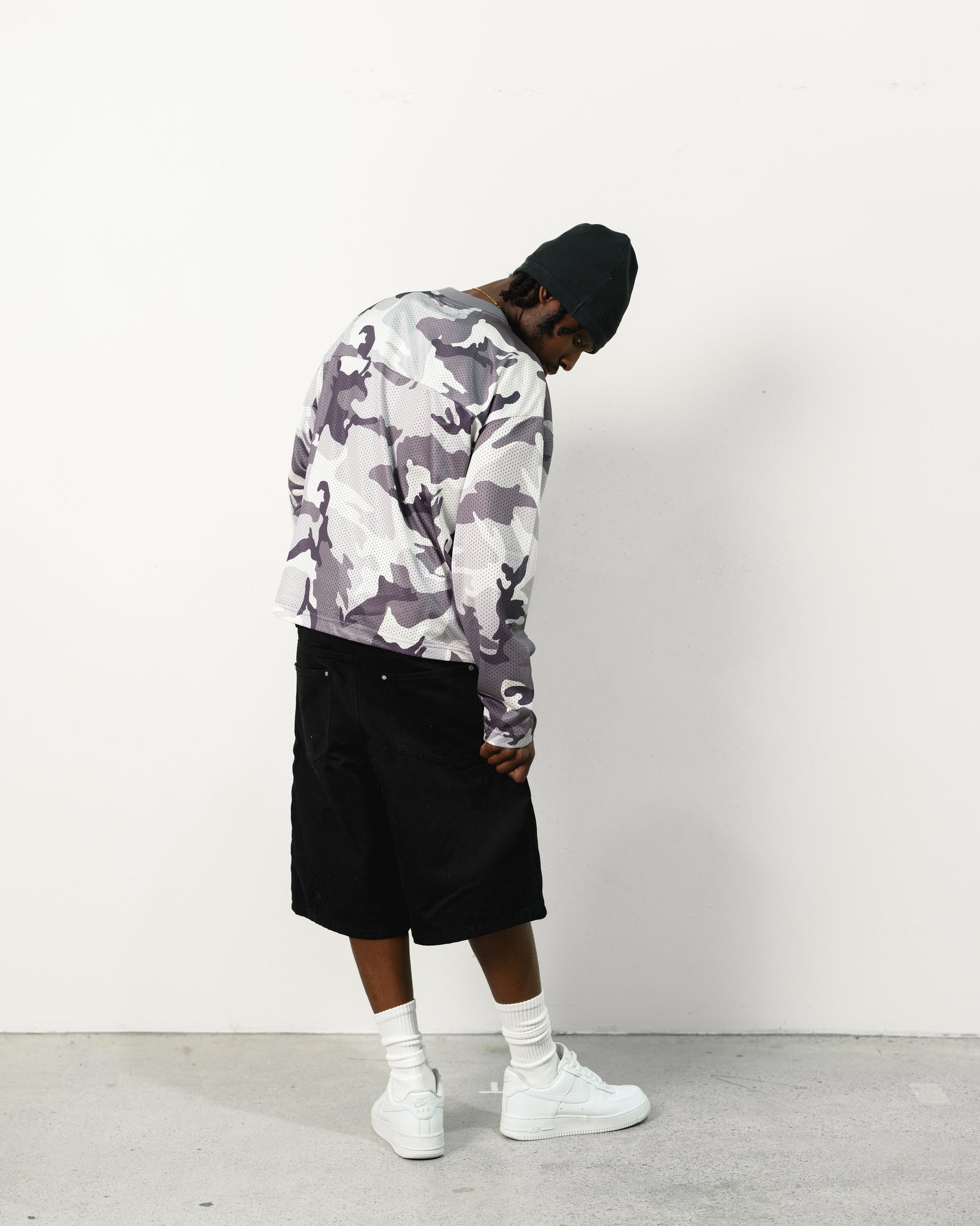 MESH LS T-SHIRT - SNOW CAMO