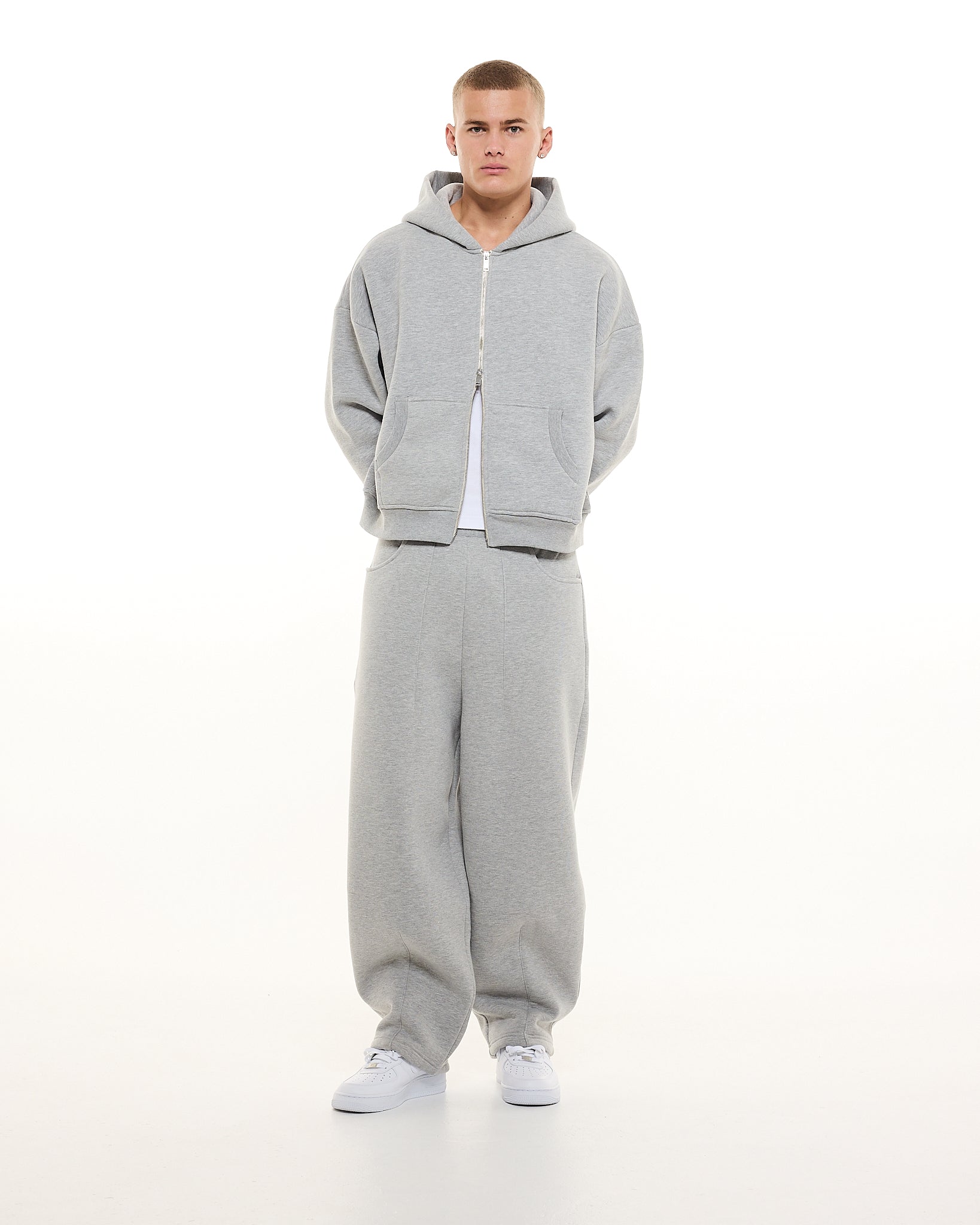 COZY ZIP UP - GREY - Sweats UK
