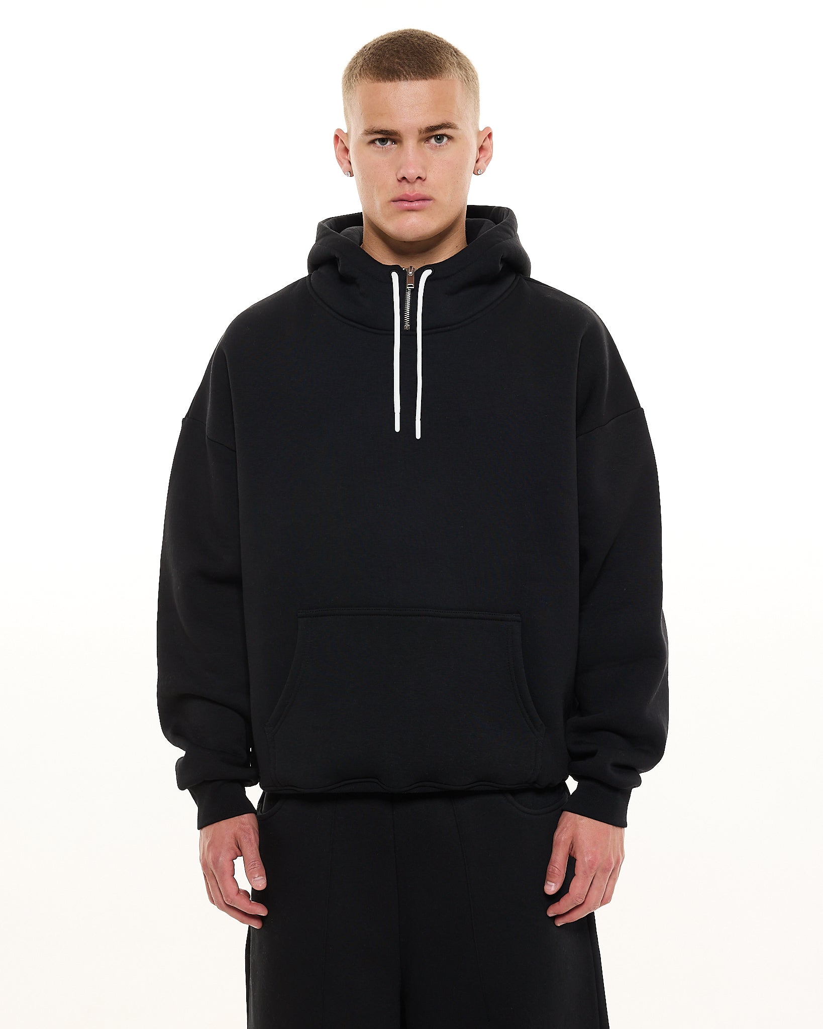 COZY TECH HOODIE - BLACK - Sweats UK