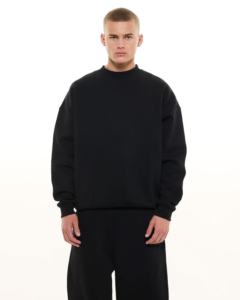 COZY SWEATER - BLACK - Sweats UK