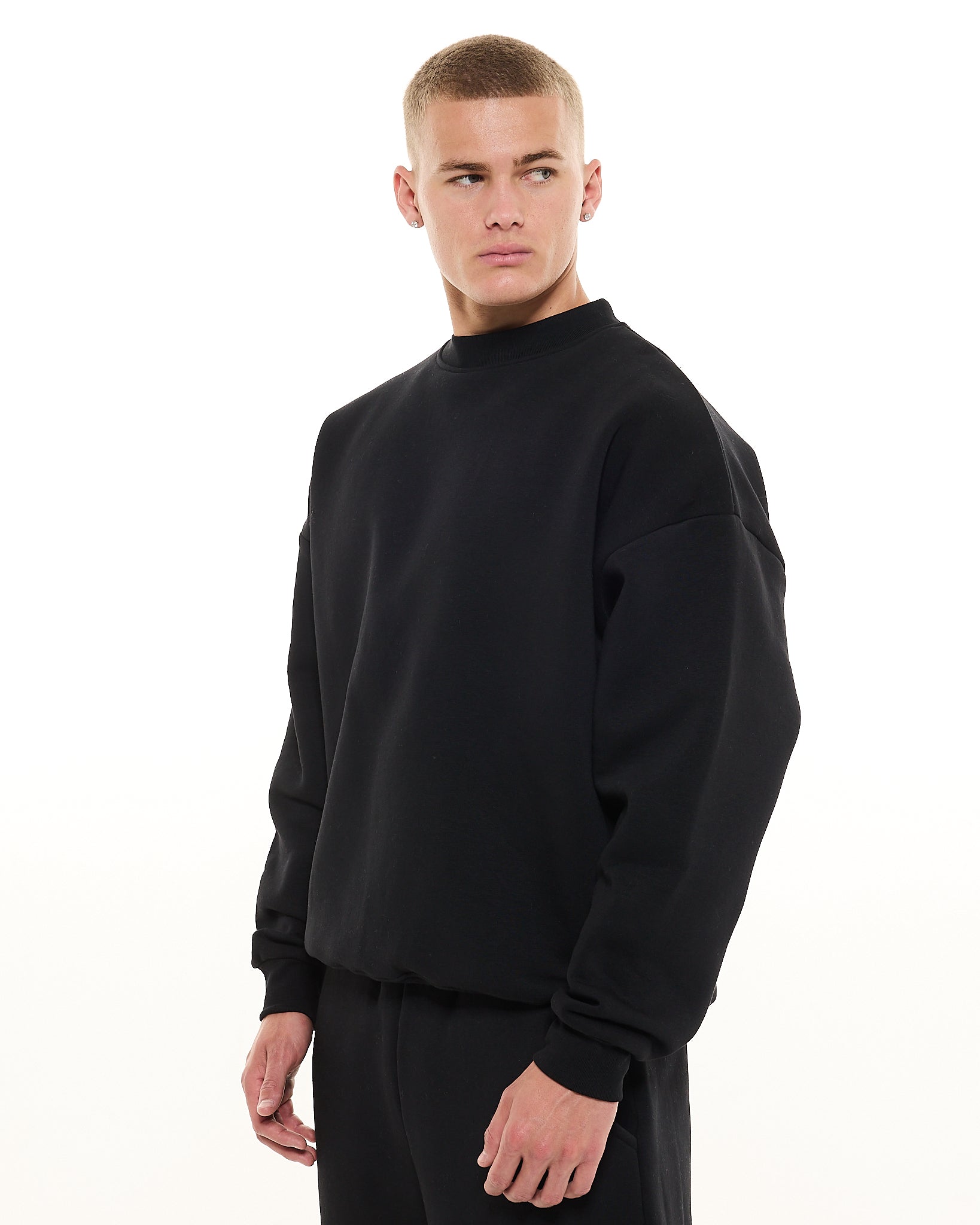 COZY SWEATER - BLACK - Sweats UK