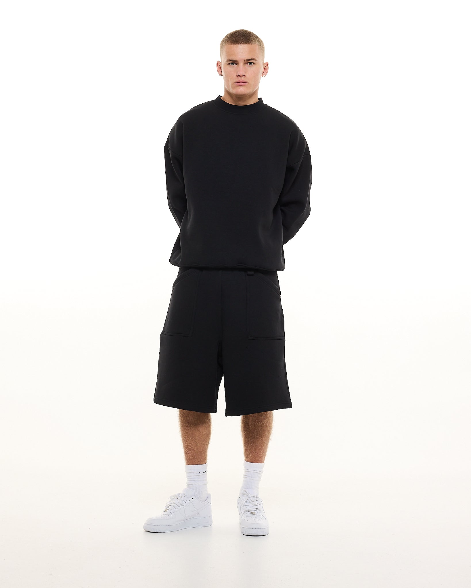 COZY SHORTS - BLACK - Sweats UK