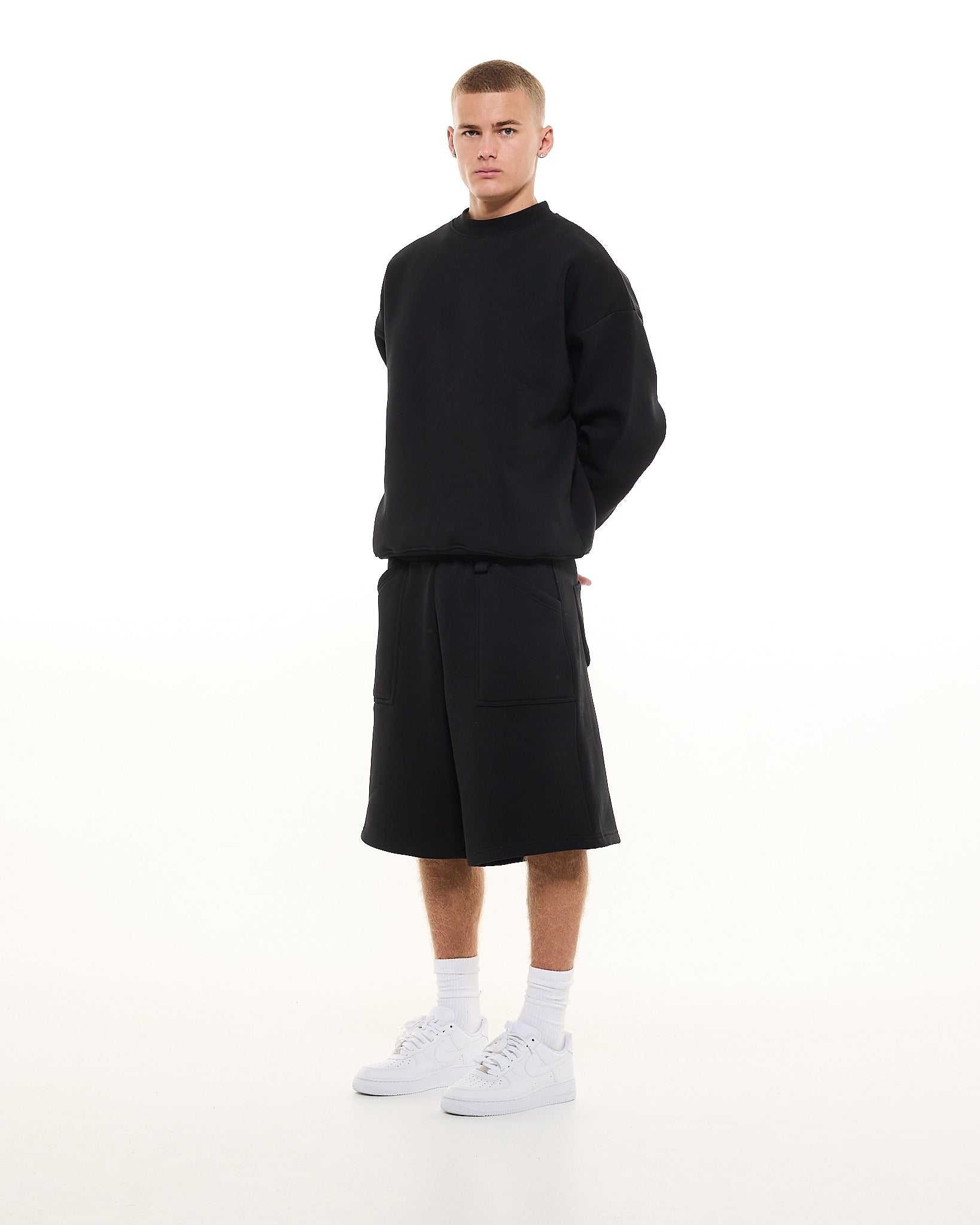 COZY SHORTS - BLACK - Sweats UK