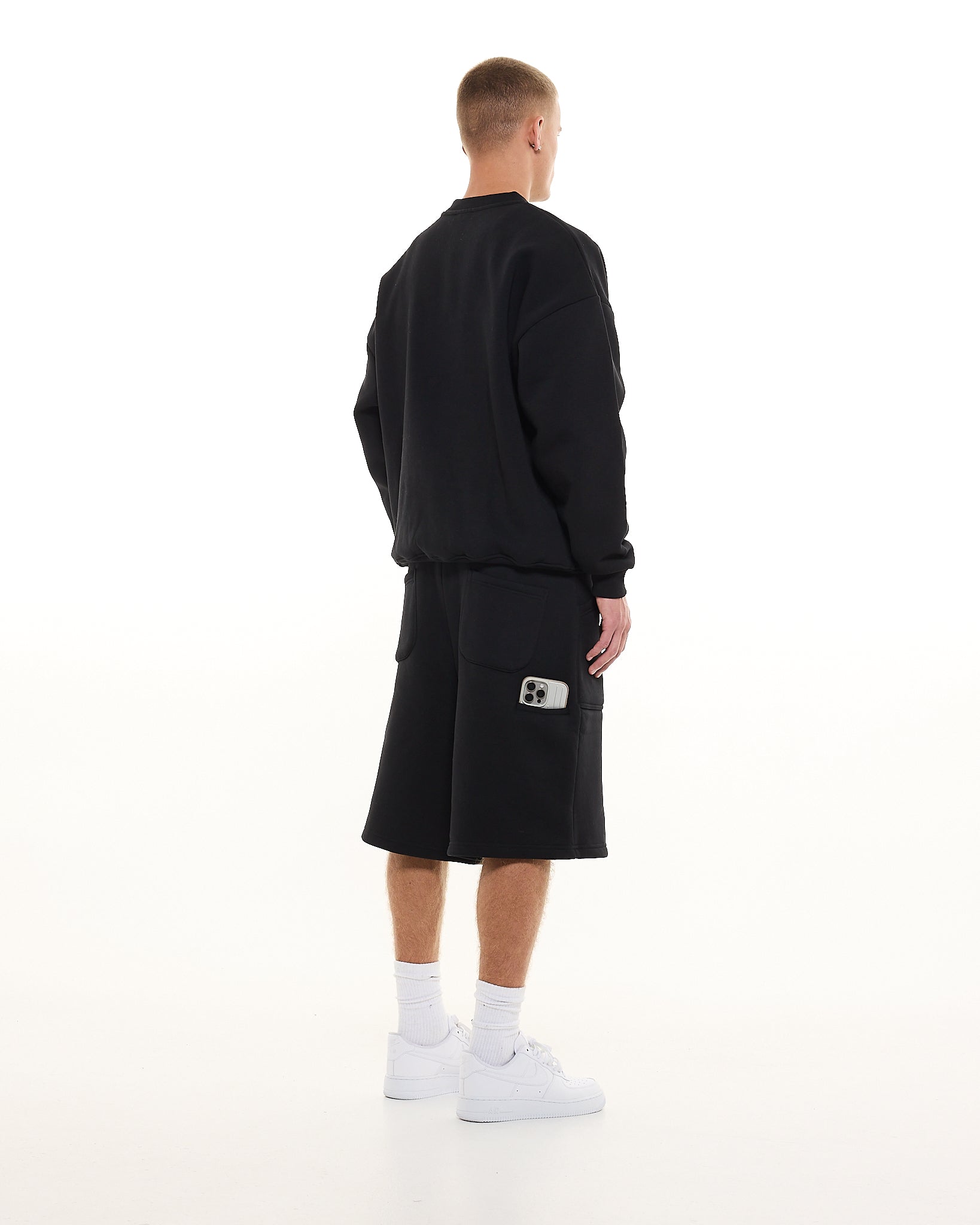 COZY SHORTS - BLACK - Sweats UK