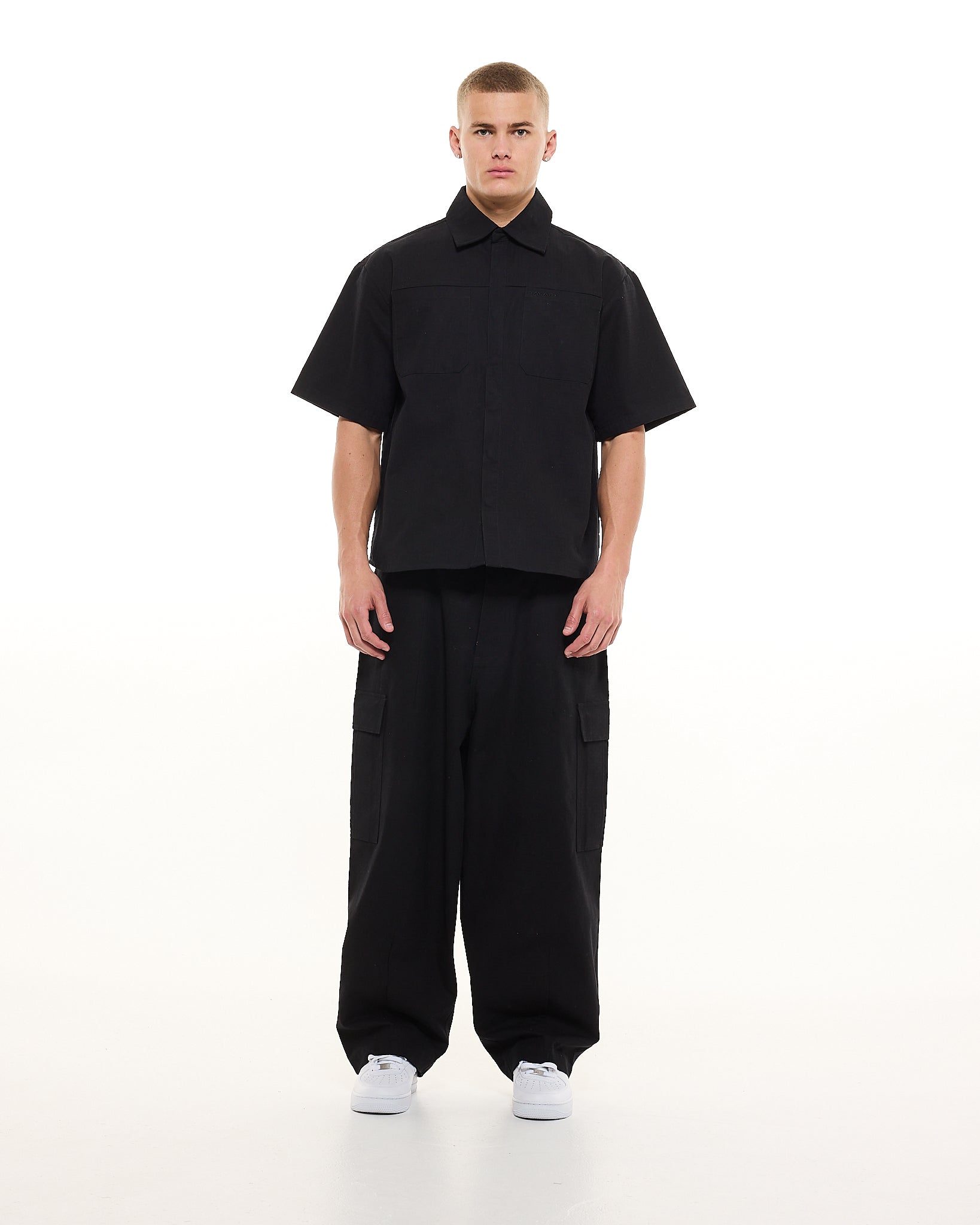 CARGO SS SHIRT - BLACK - Sweats UK