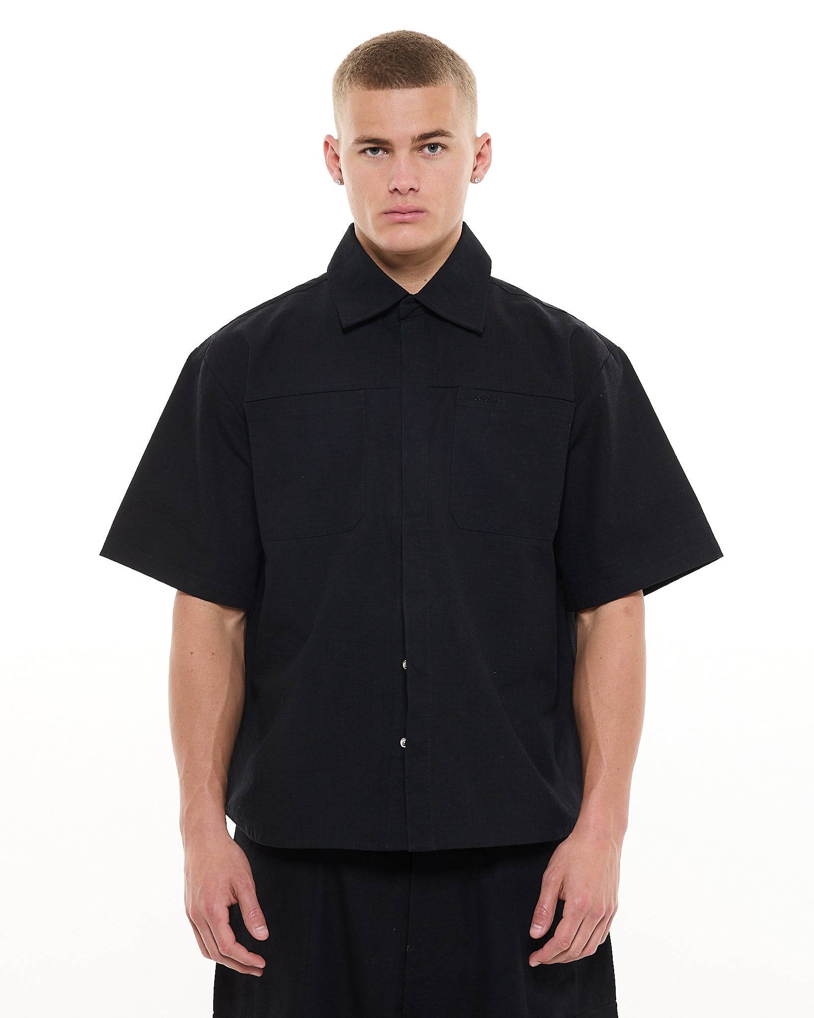 CARGO SS SHIRT - BLACK - Sweats UK