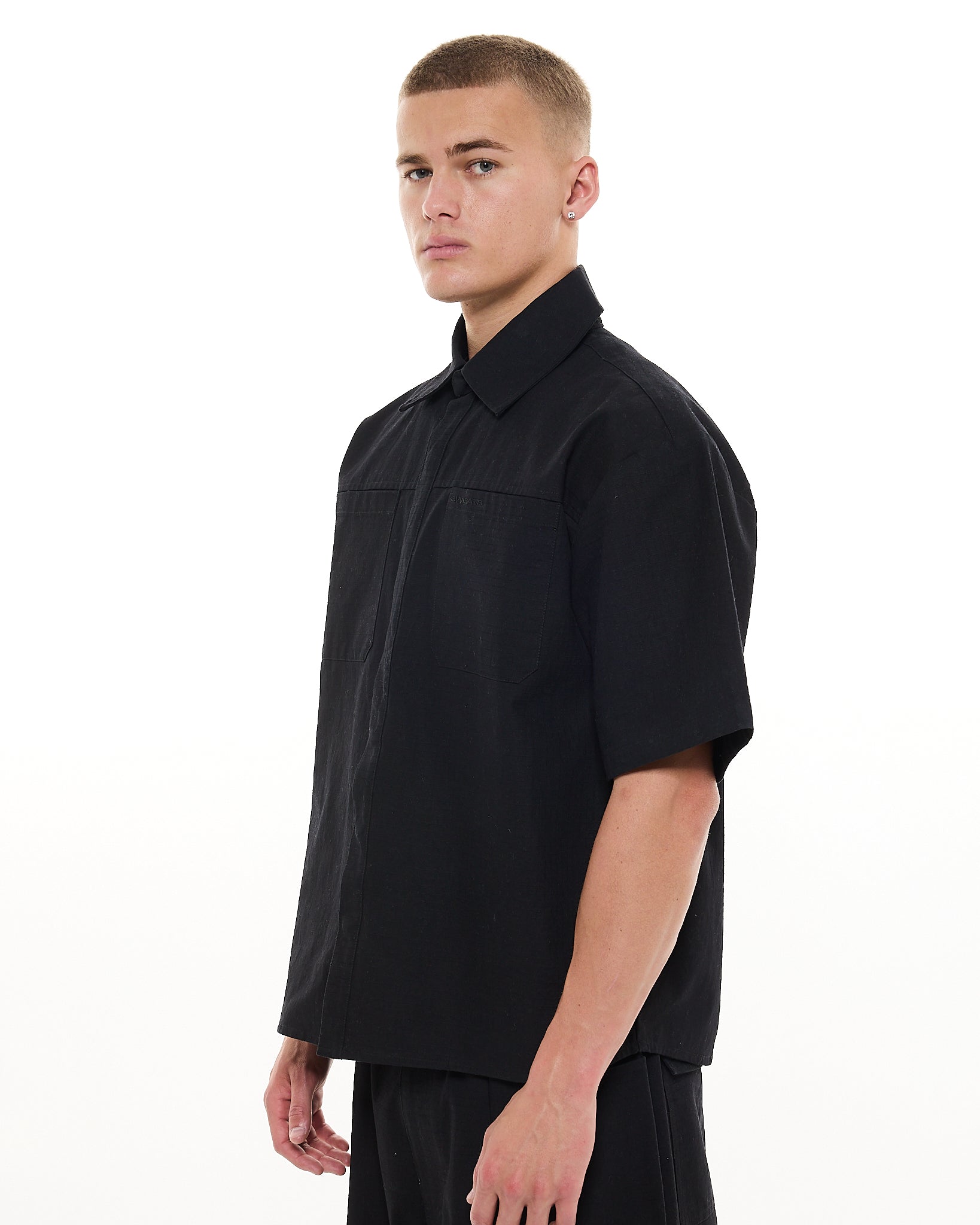 CARGO SS SHIRT - BLACK - Sweats UK