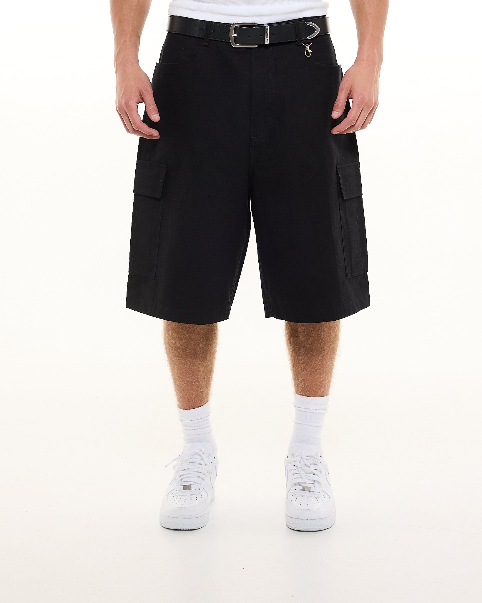 CARGO SHORT - BLACK - Sweats UK