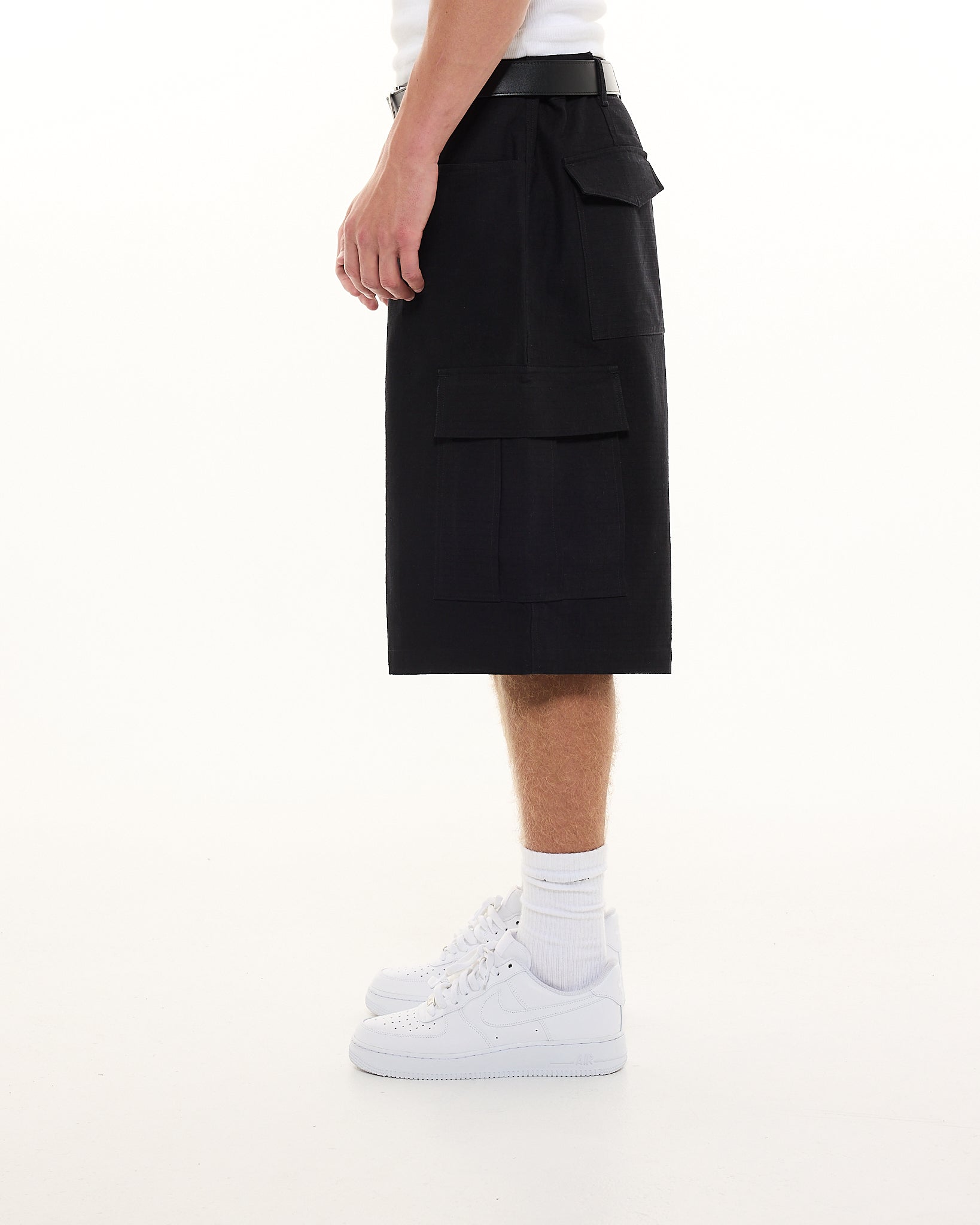 CARGO SHORT - BLACK - Sweats UK