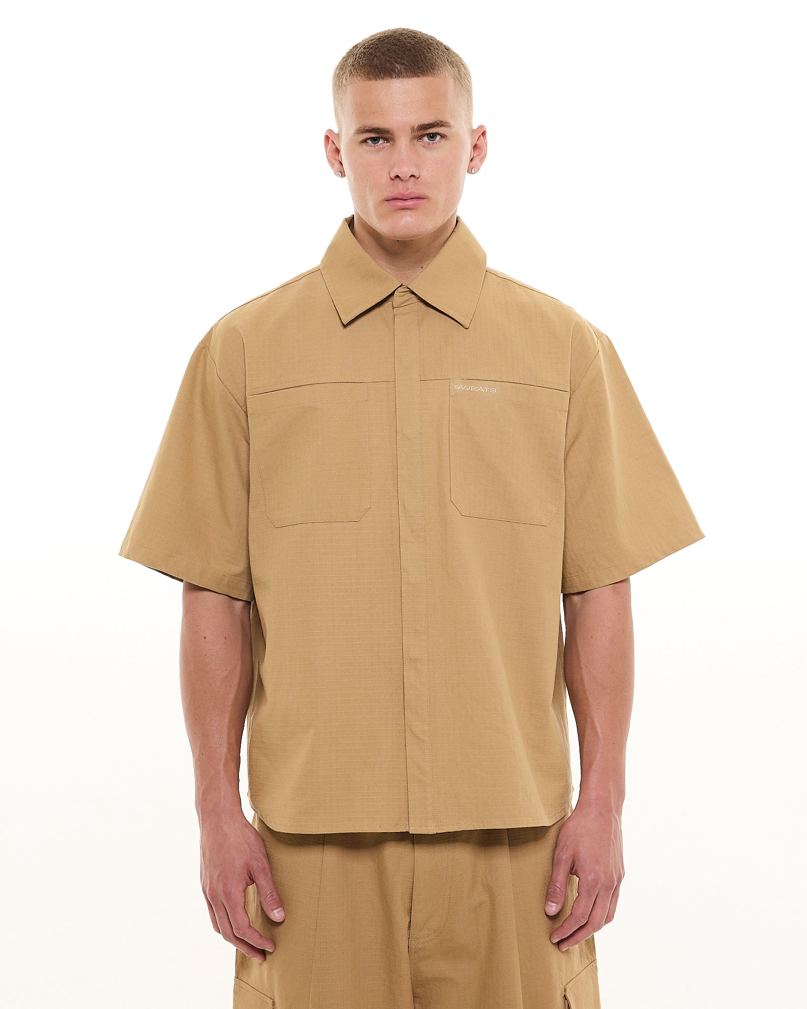 CARGO SS SHIRT - TAN