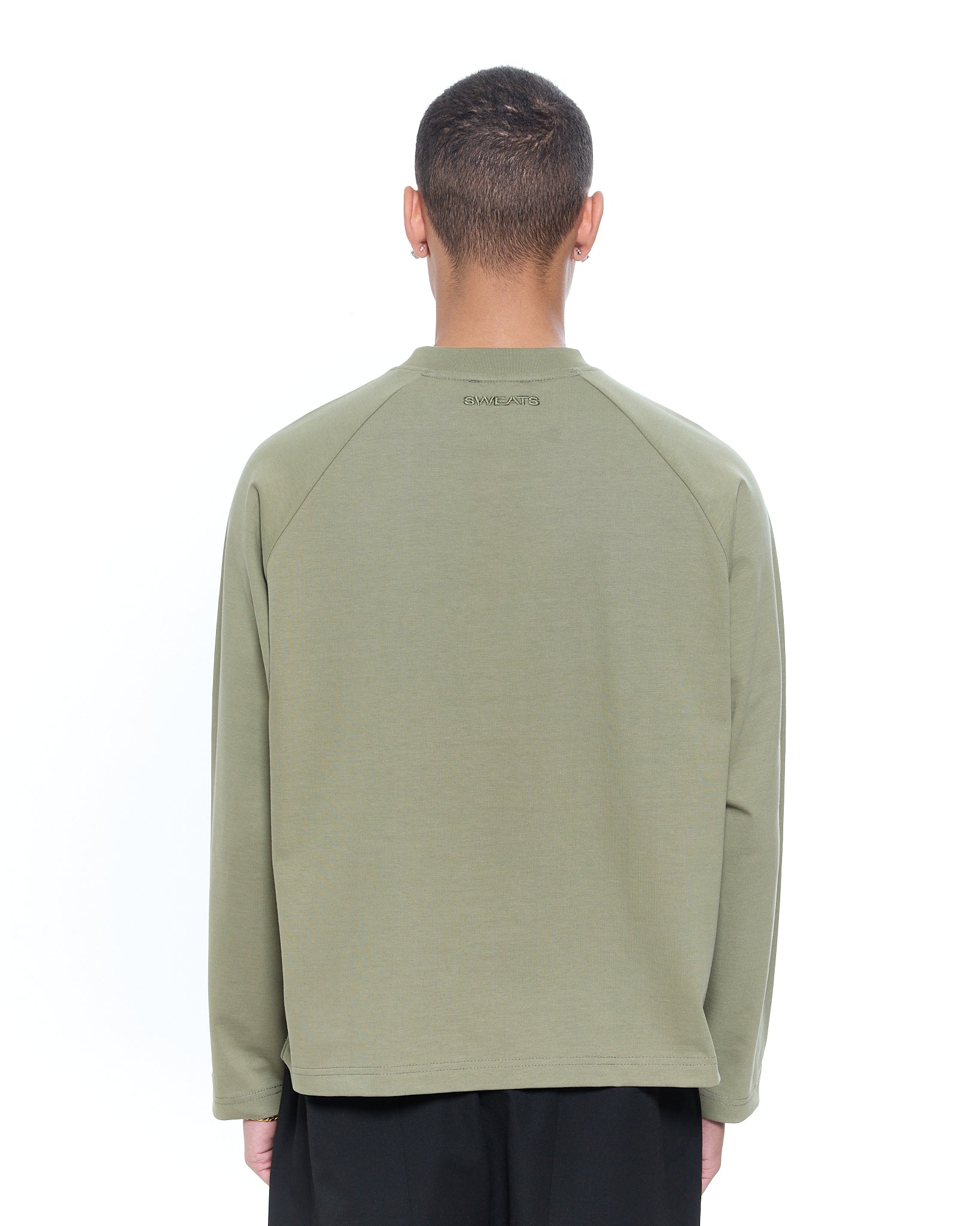 LONG SLEEVE T-SHIRT - SAGE - Sweats UK