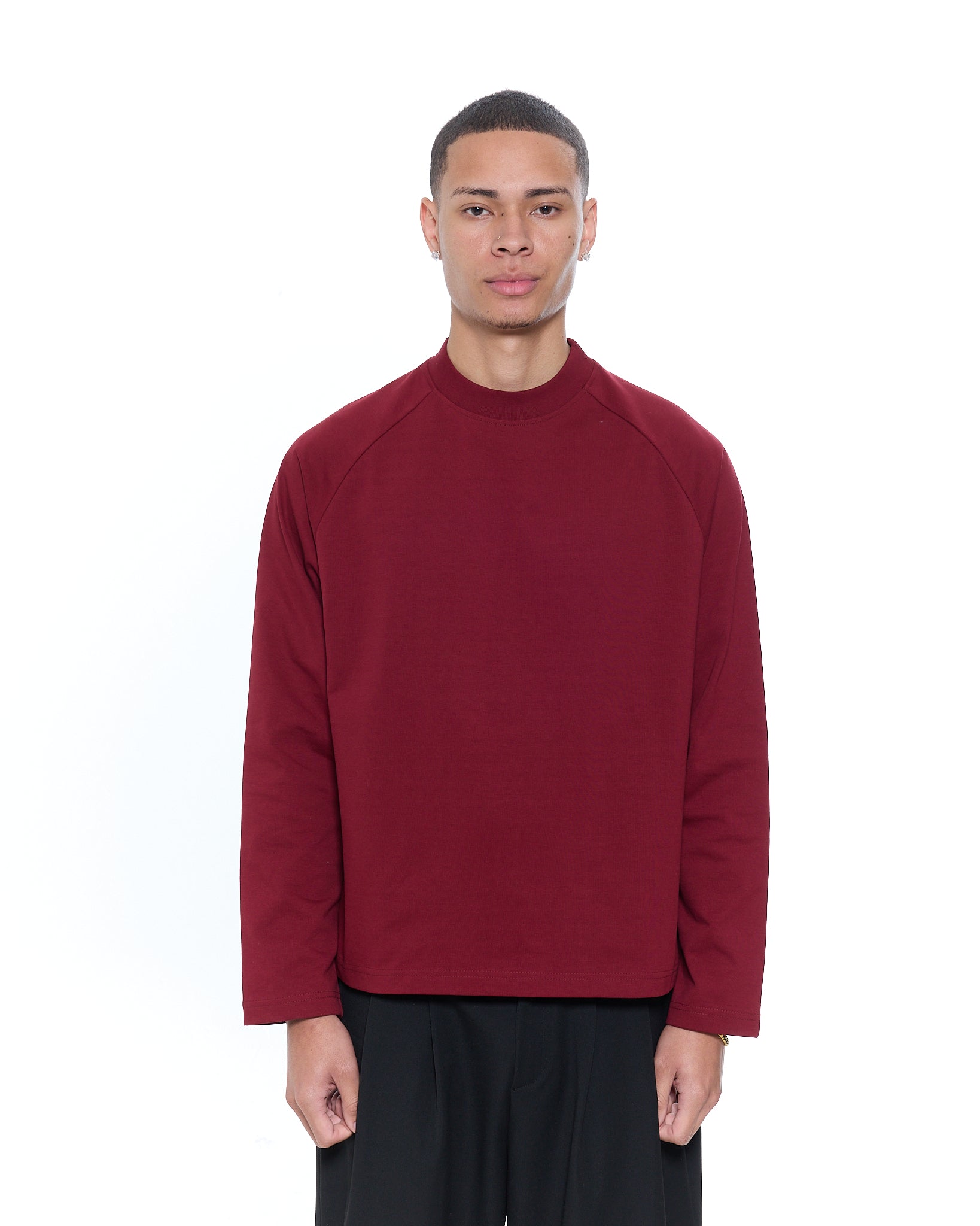 LONG SLEEVE T-SHIRT - BURGUNDY
