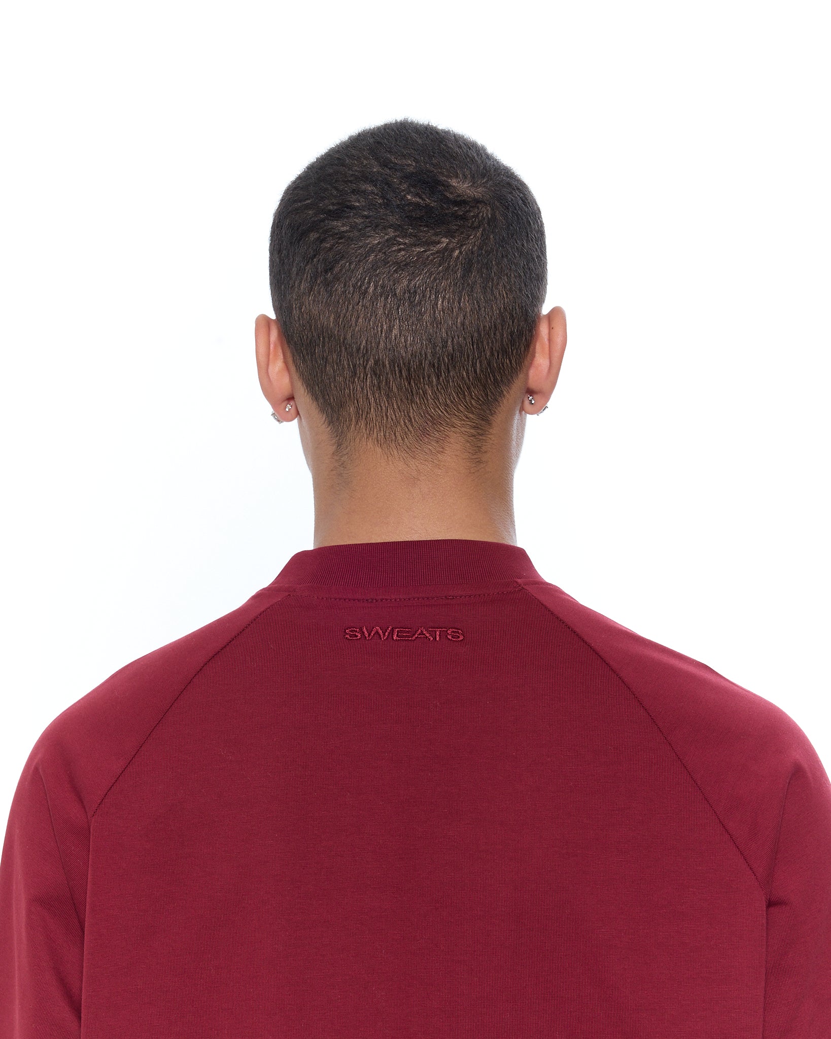 LONG SLEEVE T-SHIRT - BURGUNDY - Sweats UK