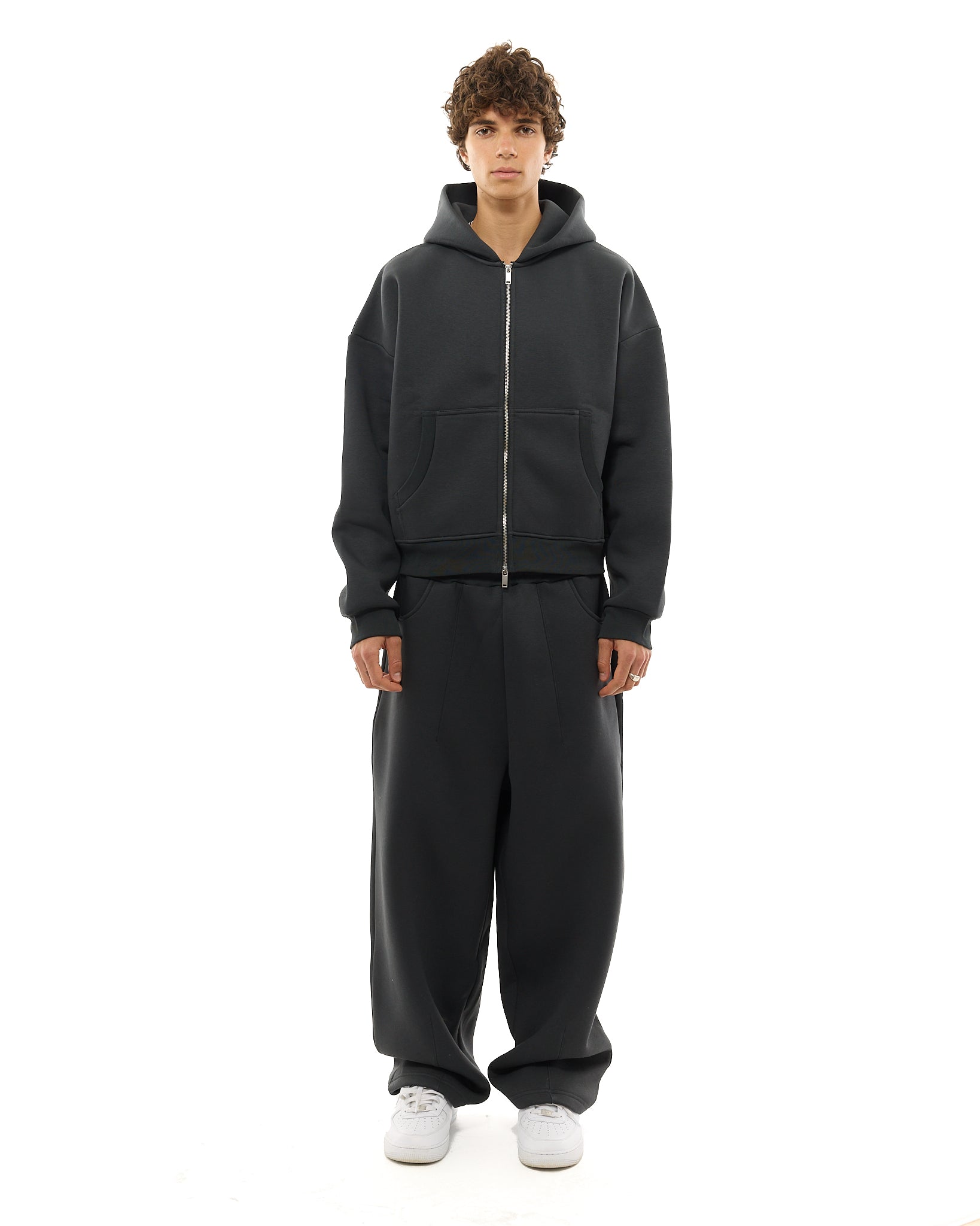 COZY ZIP UP - GRANITE - Sweats UK