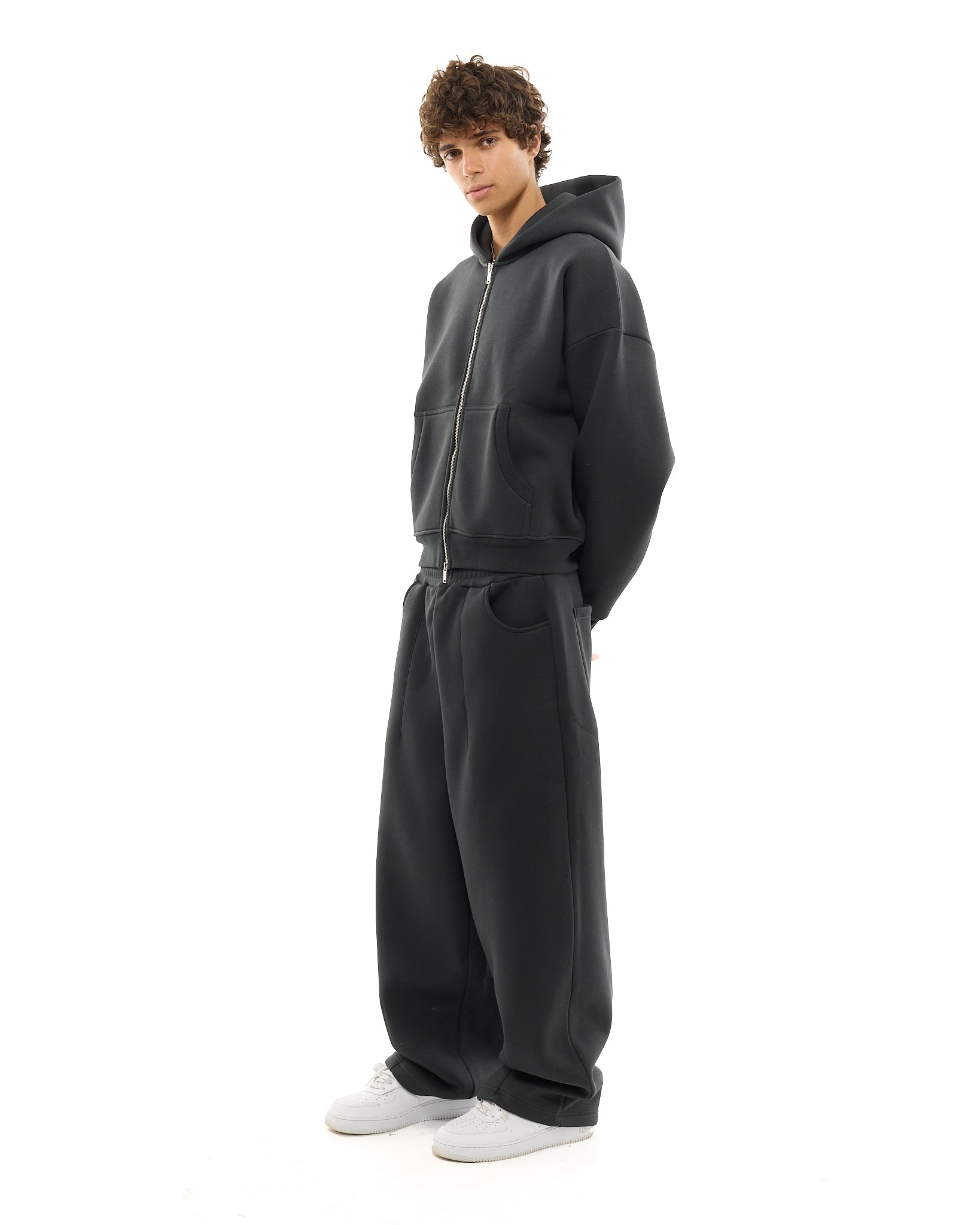 COZY ZIP UP - GRANITE - Sweats UK