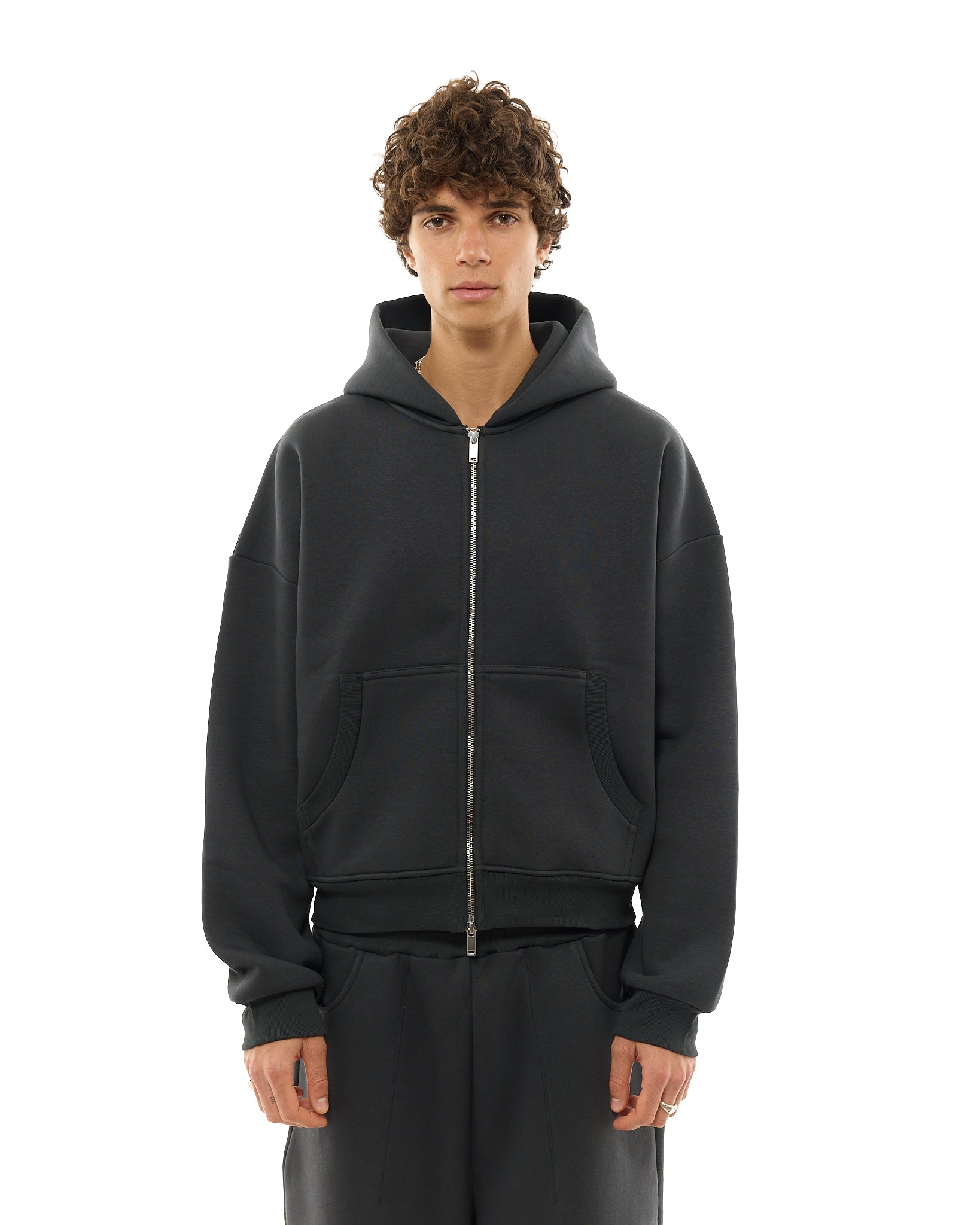 COZY ZIP UP - GRANITE - Sweats UK