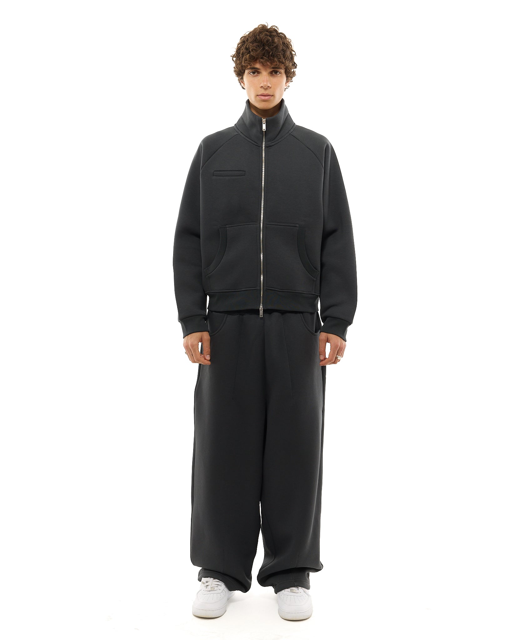COZY TRACK JACKET - GRANITE - Sweats UK
